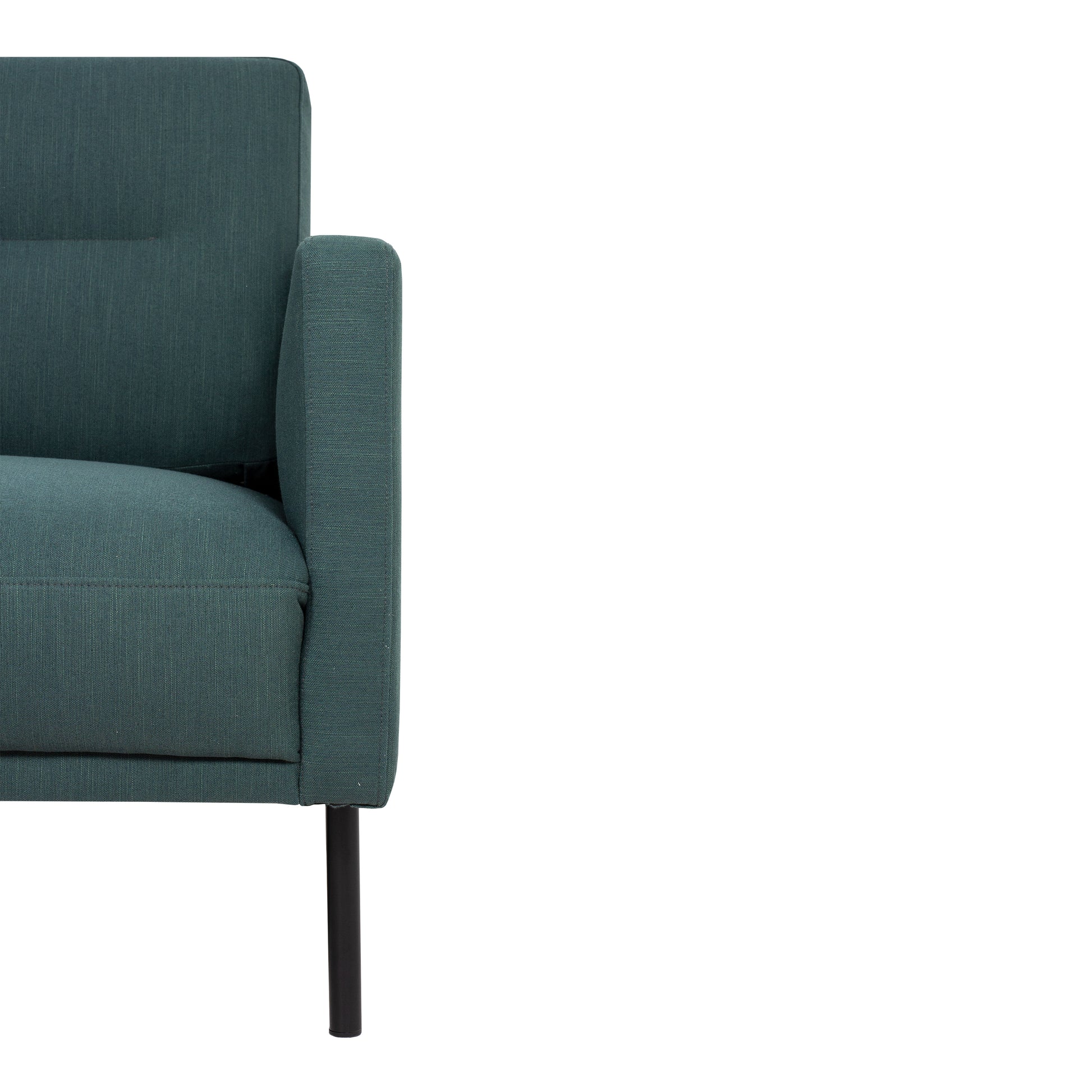 Larvik  3 Seater Sofa - Dark Green, Black Legs