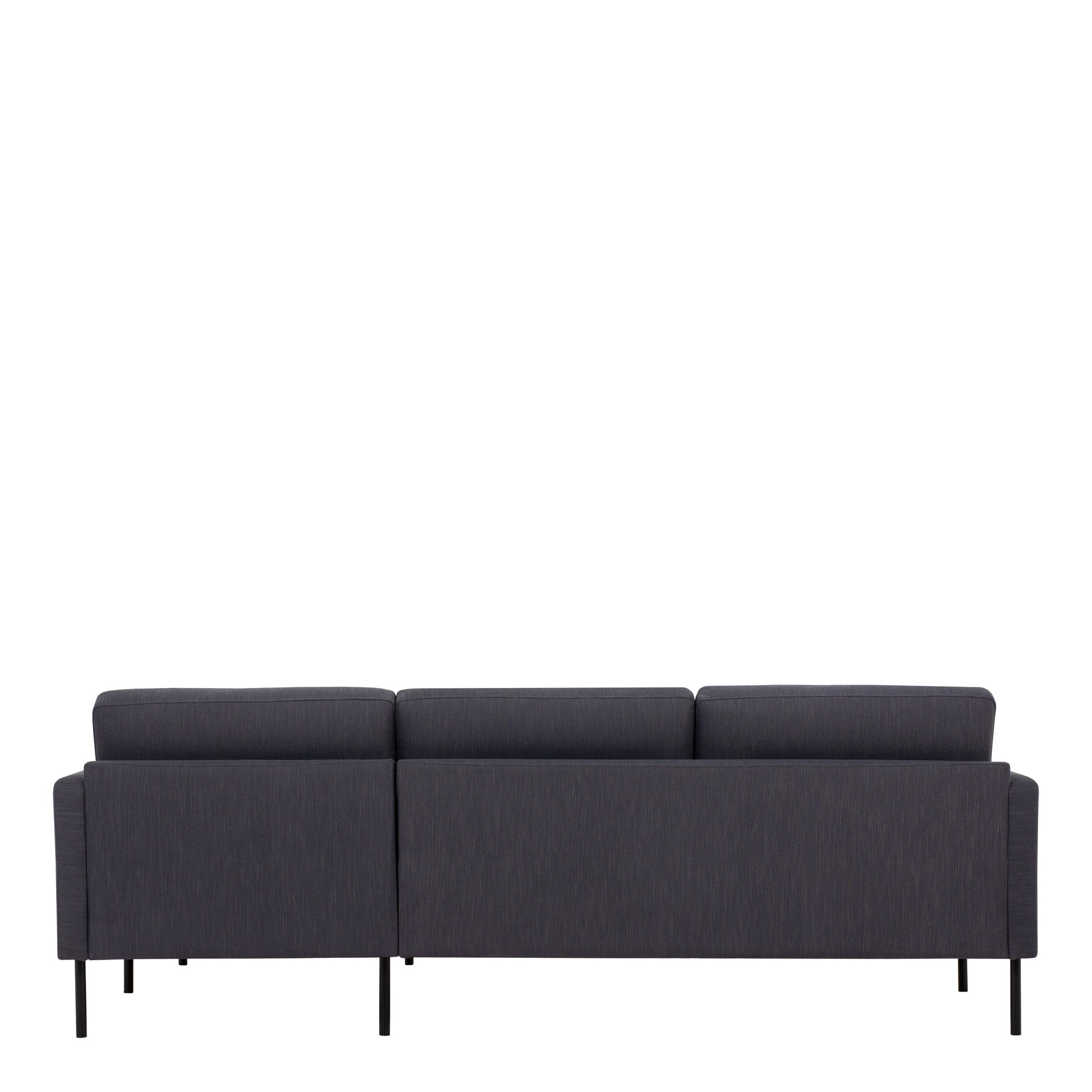 Larvik  Chaiselongue Sofa (RH) - Anthracite , Black Legs