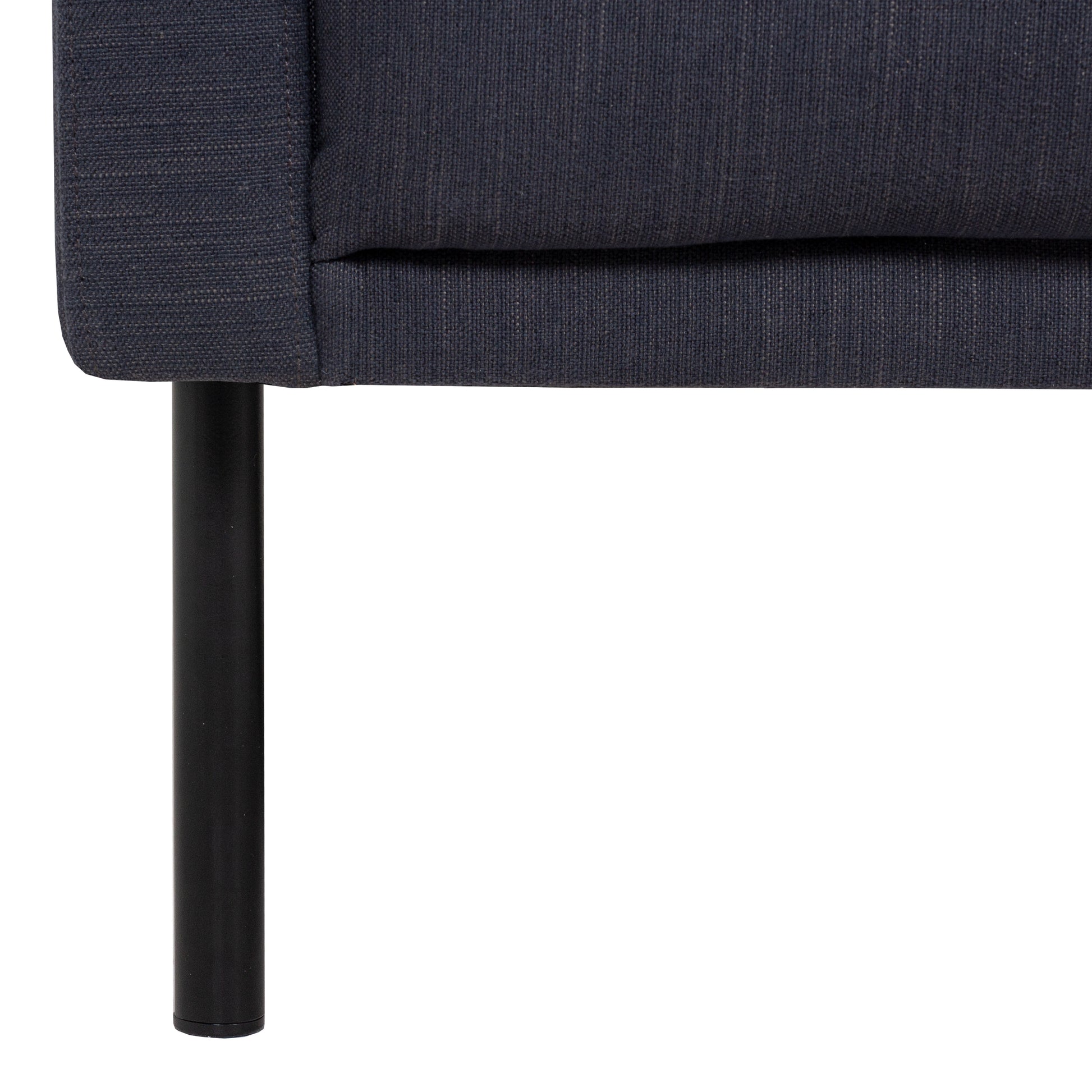Larvik  Chaiselongue Sofa (RH) - Anthracite , Black Legs