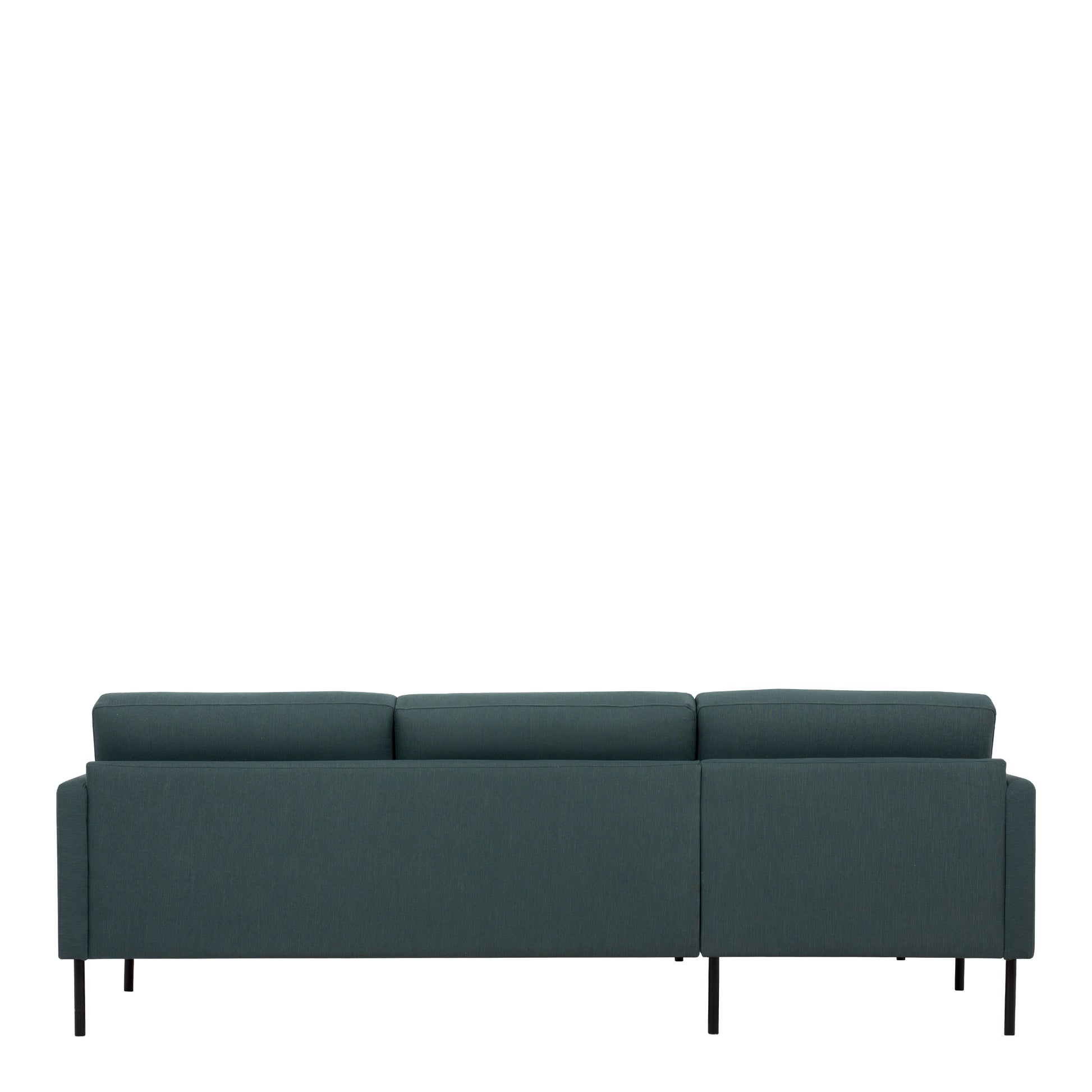 Larvik  Chaiselongue Sofa (LH) - Dark Green , Black Legs