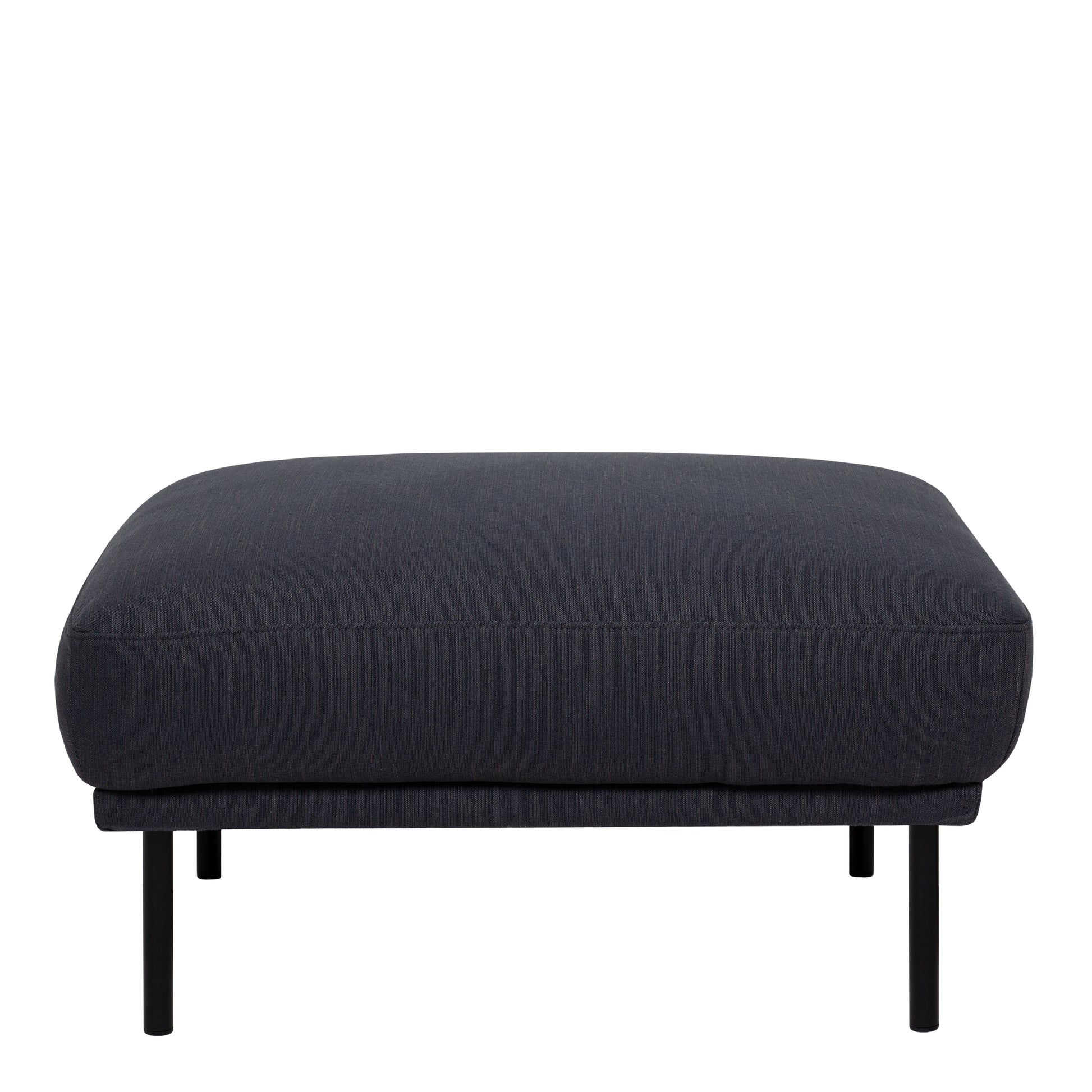 Larvik  Footstool - Anthracite, Black Legs