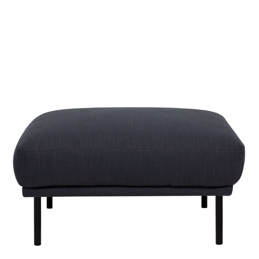 Larvik  Footstool - Anthracite, Black Legs