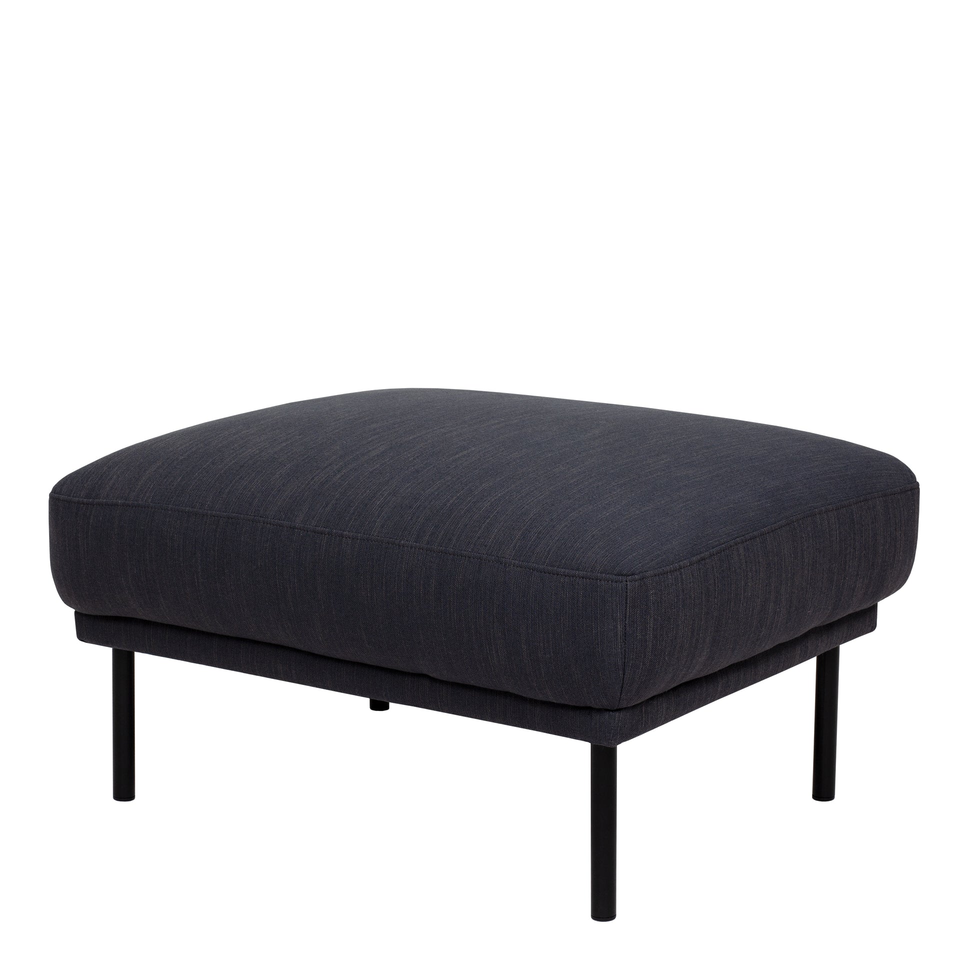 Larvik  Footstool - Anthracite, Black Legs