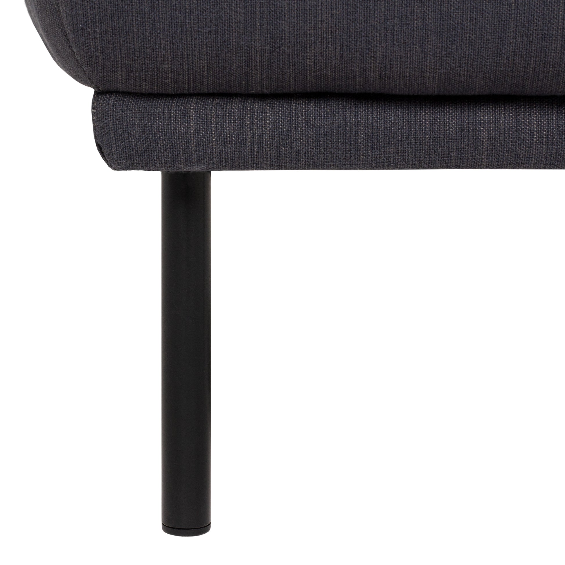 Larvik  Footstool - Anthracite, Black Legs