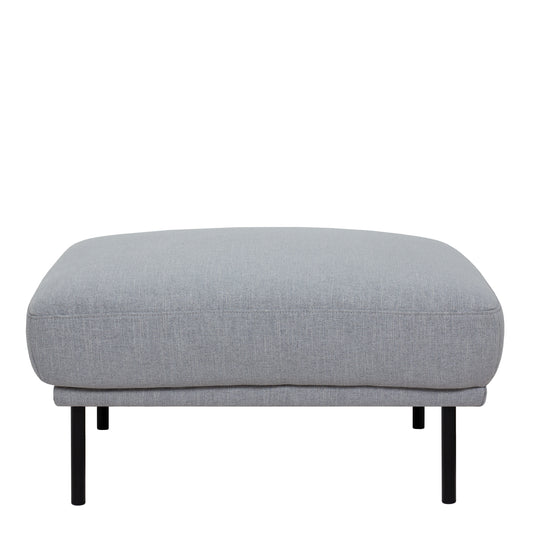 Larvik  Footstool - Grey, Black Legs