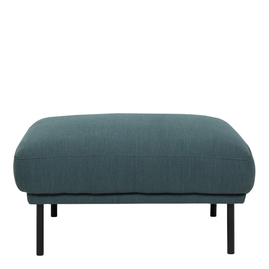 Larvik  Footstool - Dark Green, Black Legs