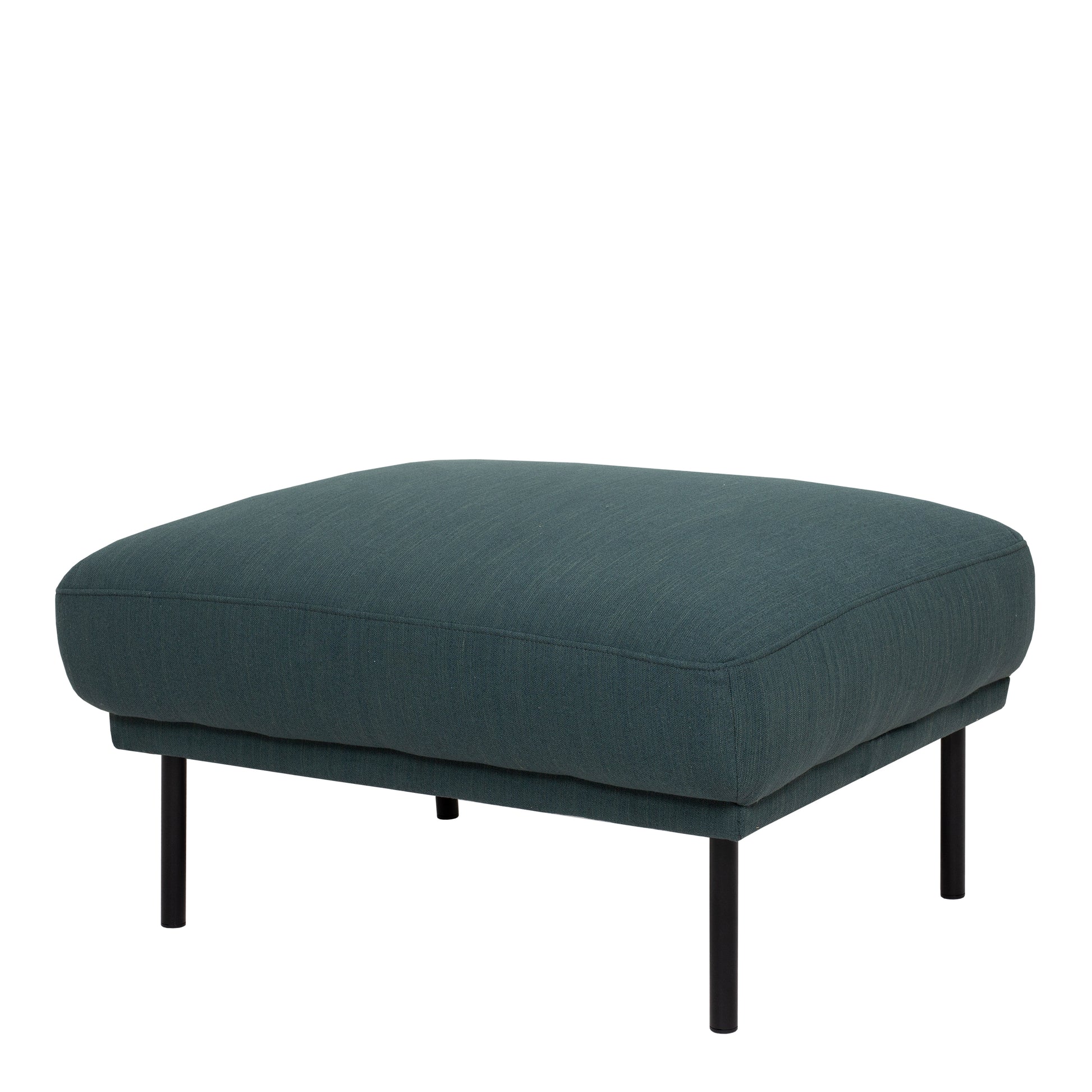 Larvik  Footstool - Dark Green, Black Legs
