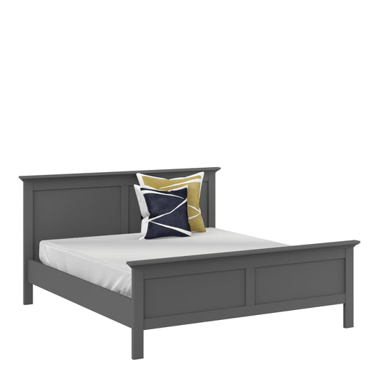 Paris  King Bed (160 x 200) in Matt Grey