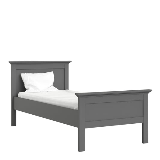 Paris  Single Bed (90 x 200) in Matt Grey