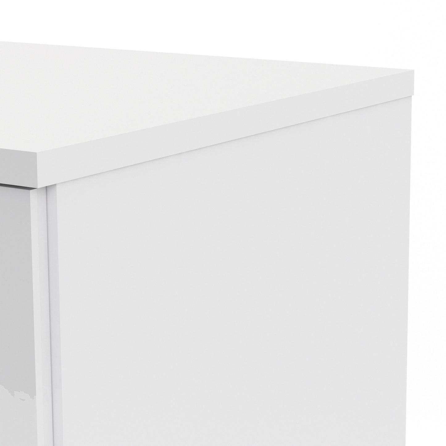 Naia  Wardrobe with 2 doors + 1 drawer in White High Gloss