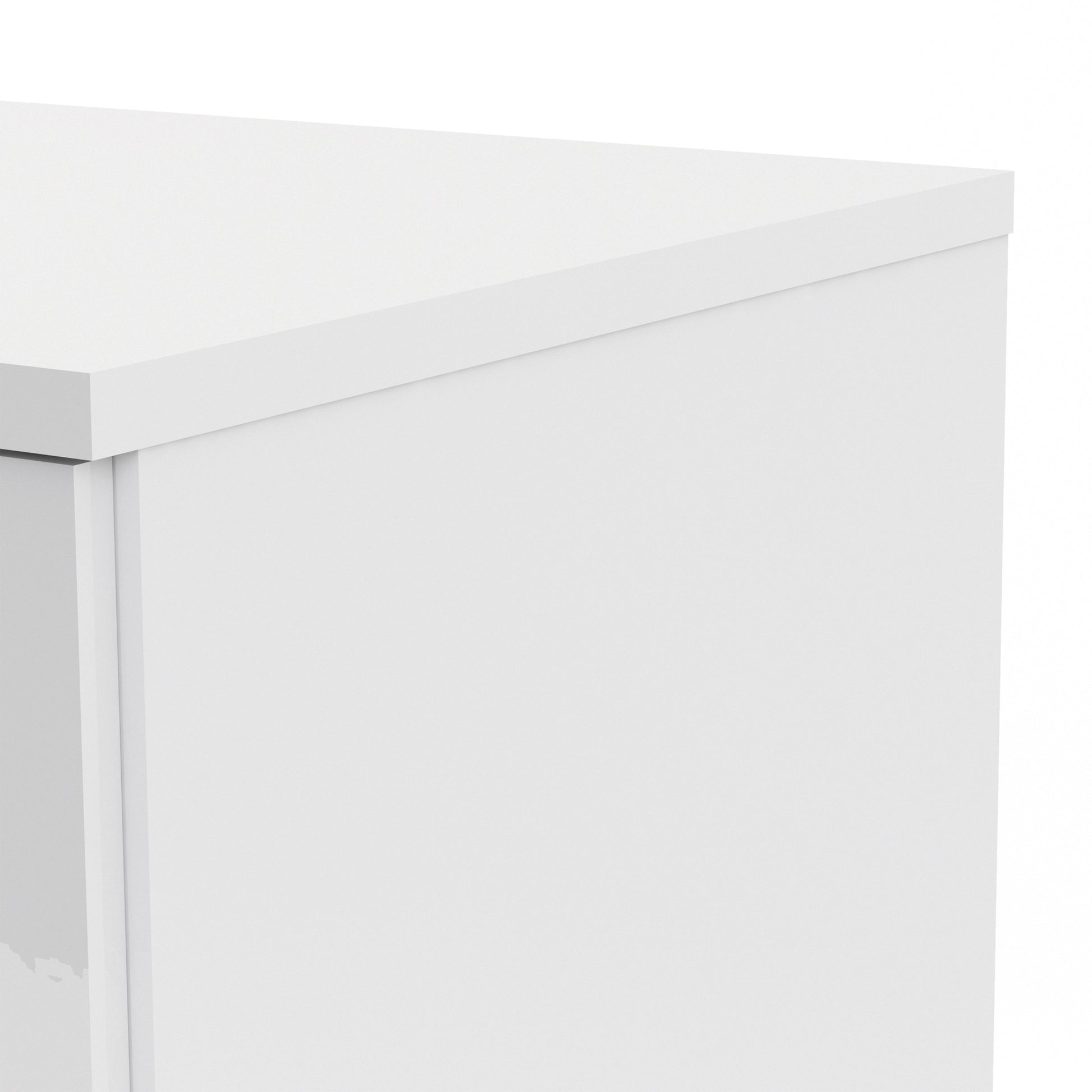 Naia  Wardrobe with 2 doors + 1 drawer in White High Gloss