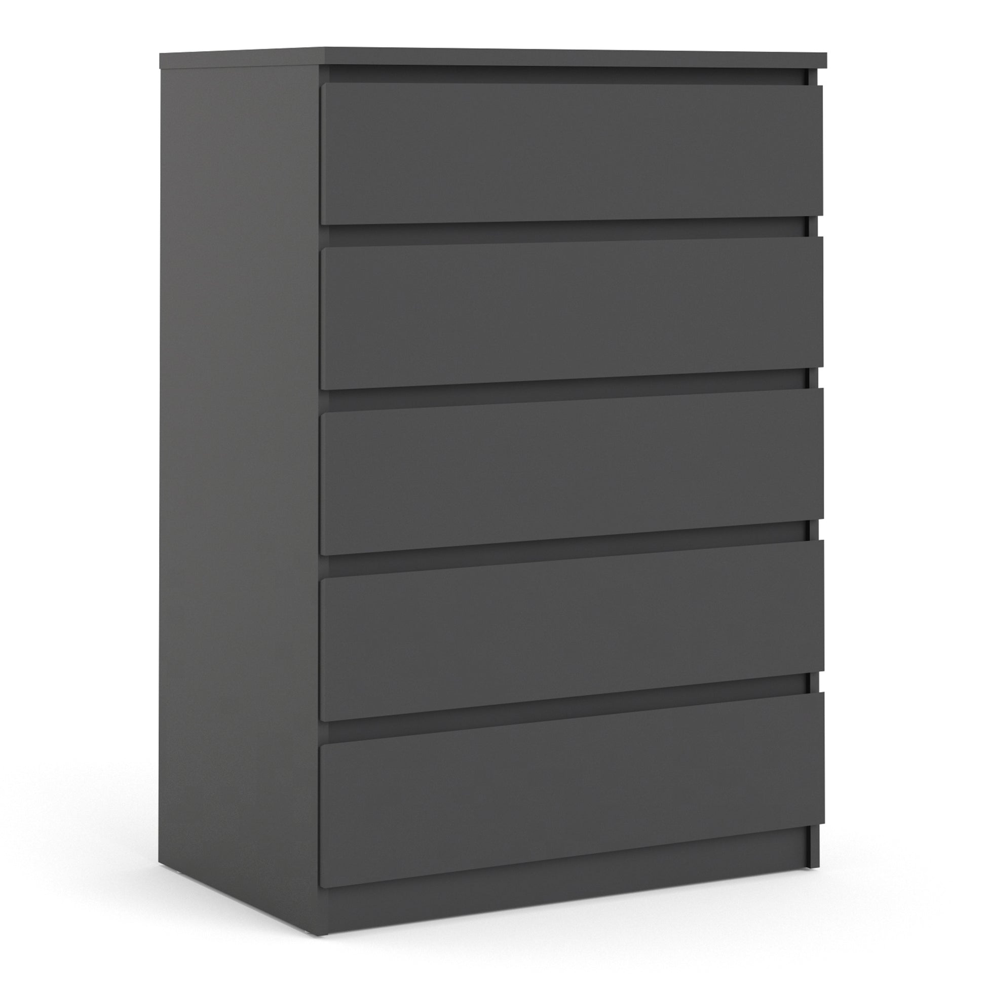 Naia  Chest of 5 Drawers in Black Matt