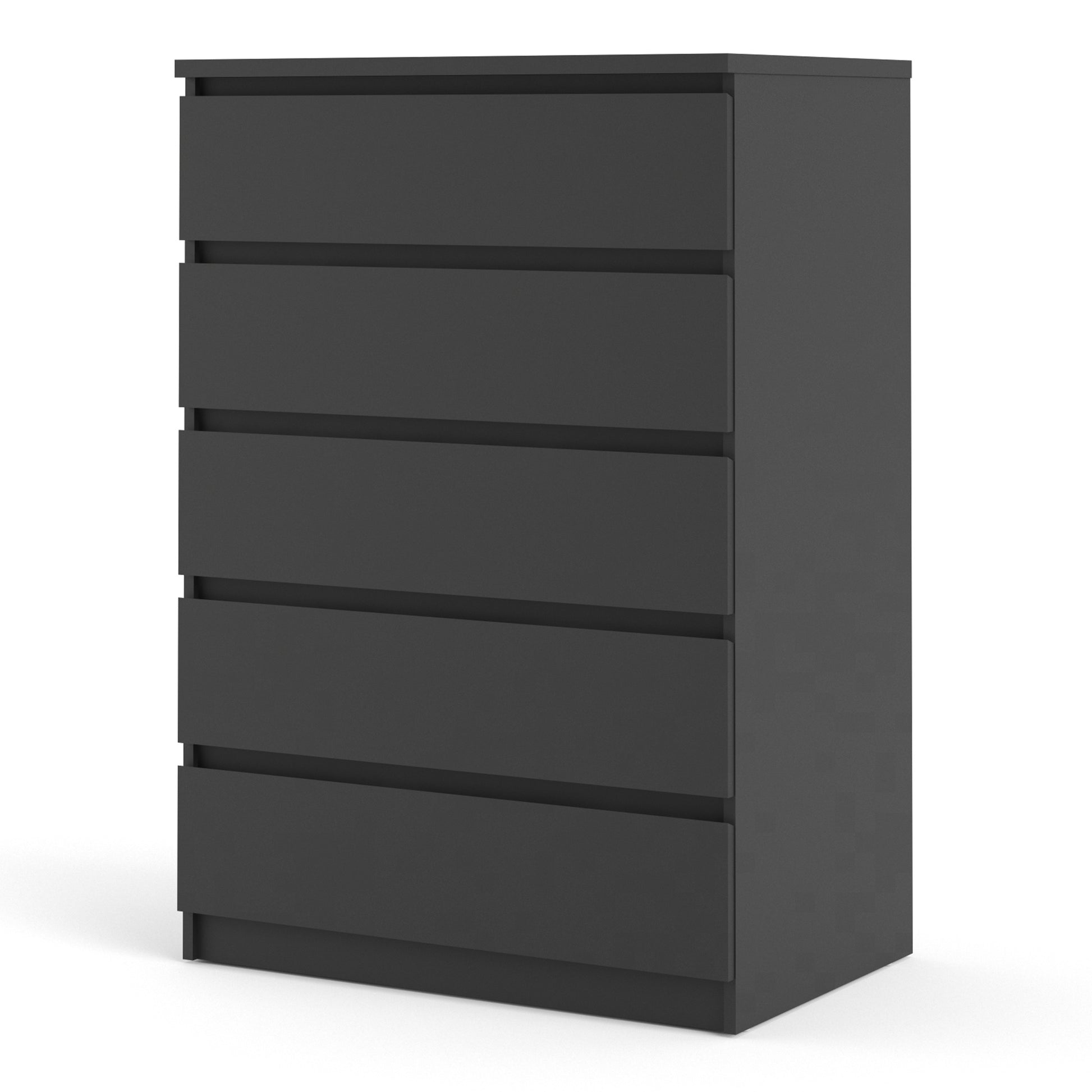 Naia  Chest of 5 Drawers in Black Matt