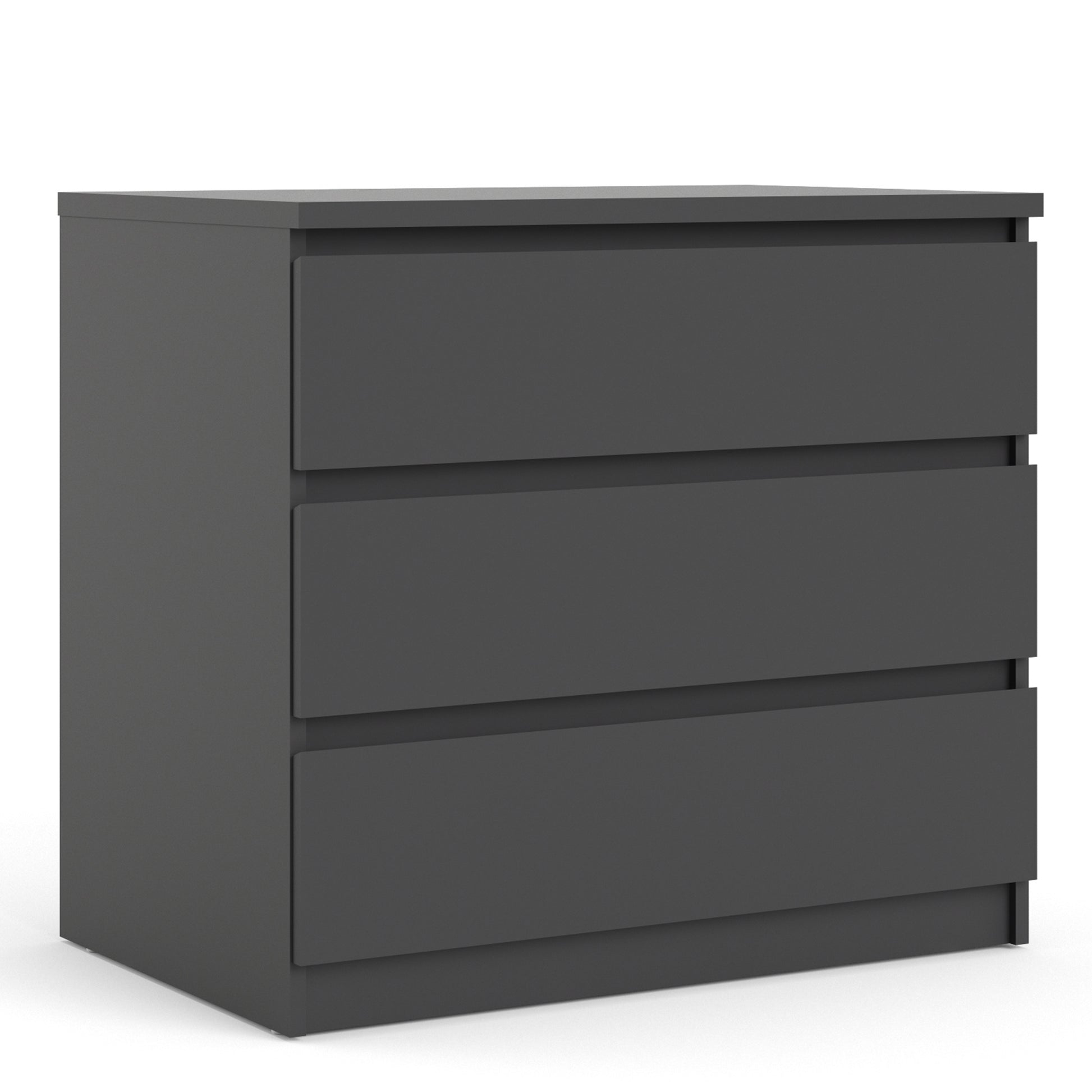 Naia  Chest of 3 Drawers in Black Matt