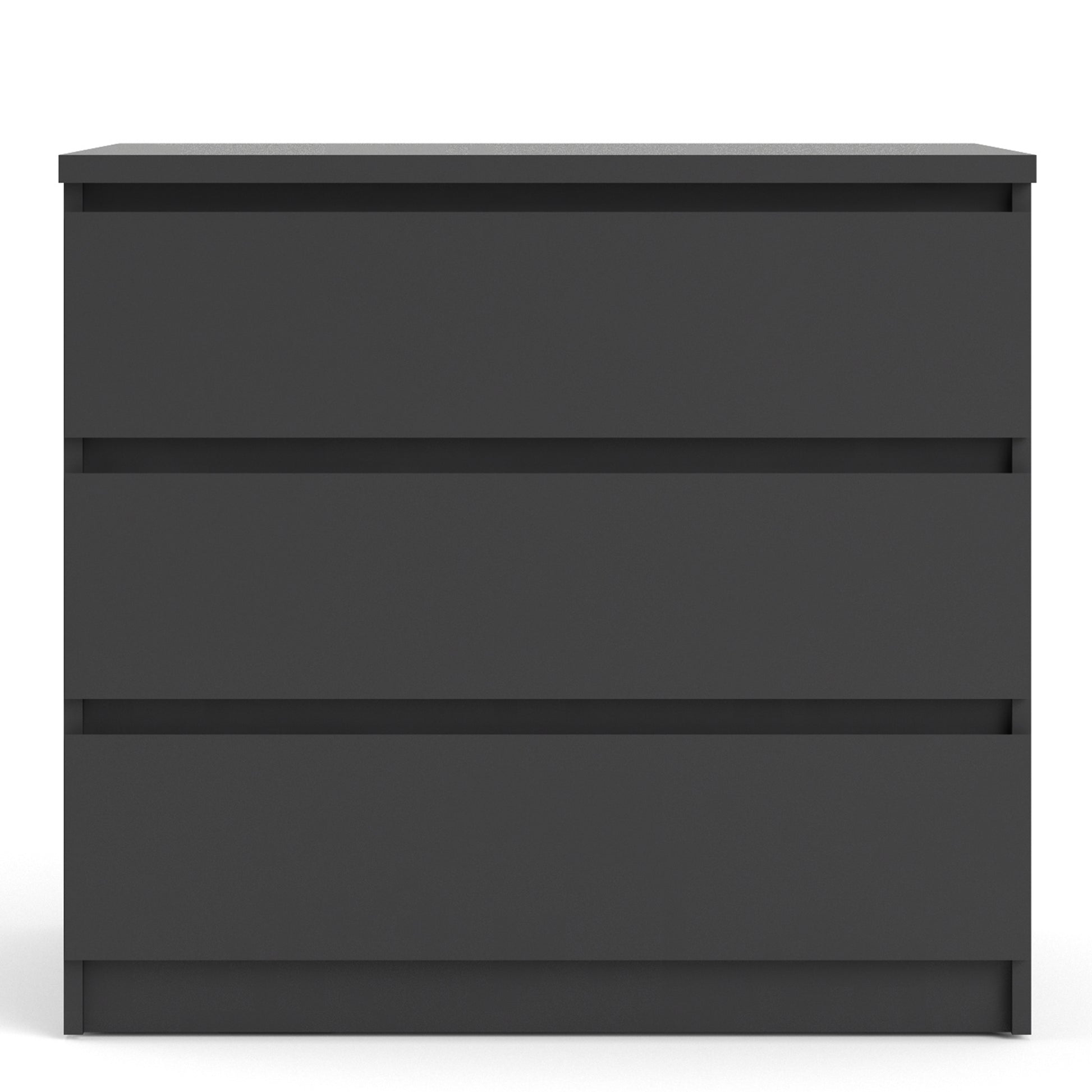 Naia  Chest of 3 Drawers in Black Matt
