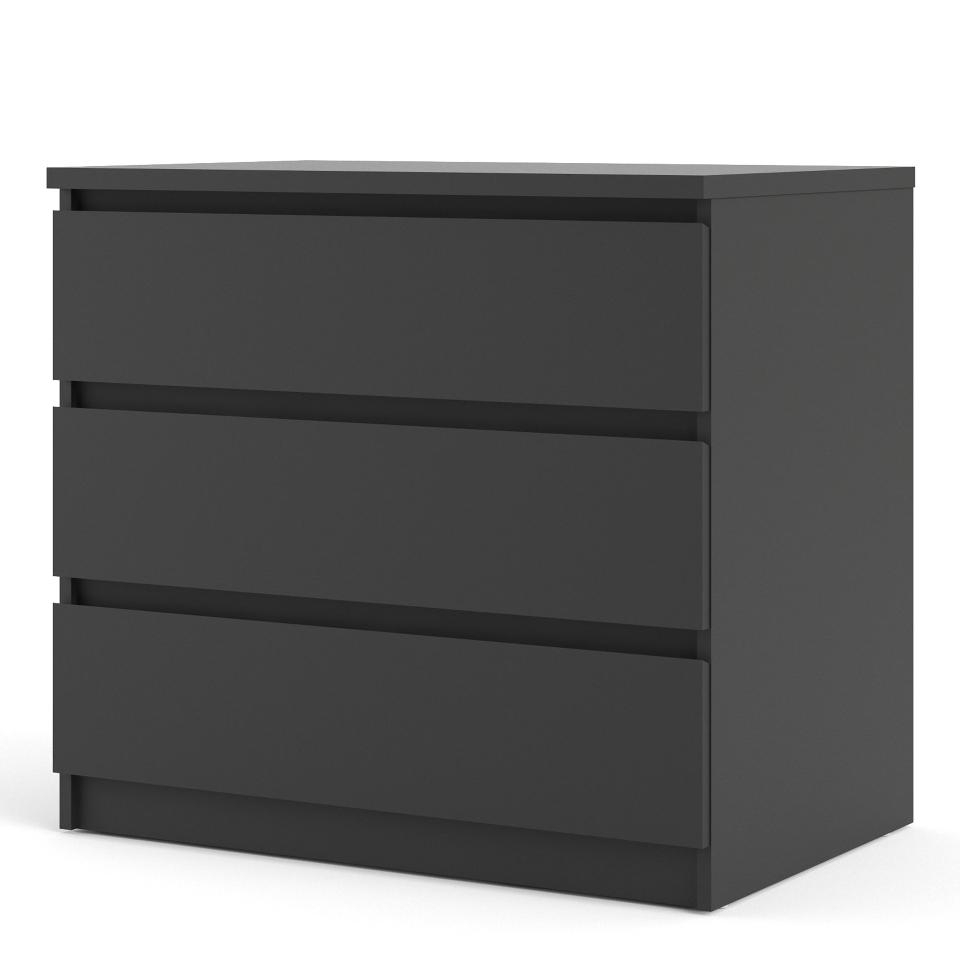 Naia  Chest of 3 Drawers in Black Matt