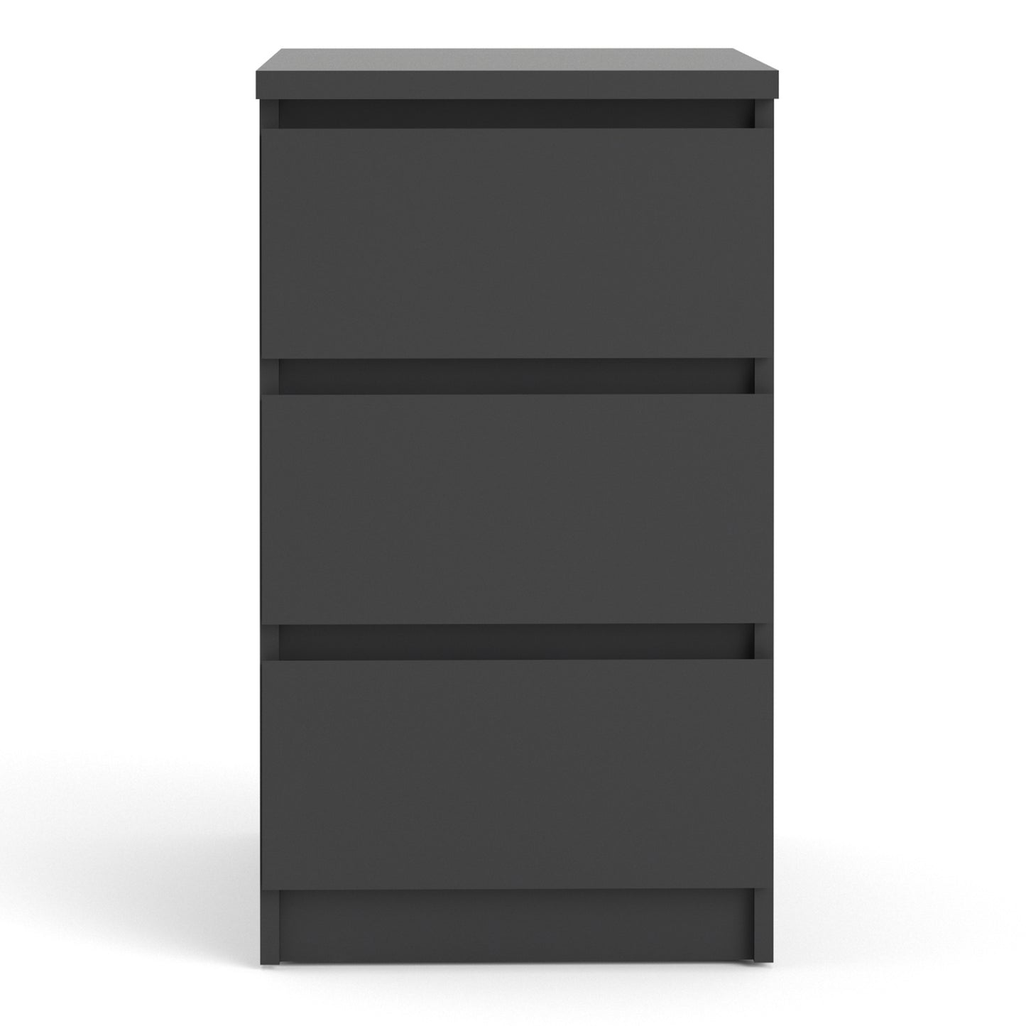 Naia  Bedside 3 Drawers in Black Matt