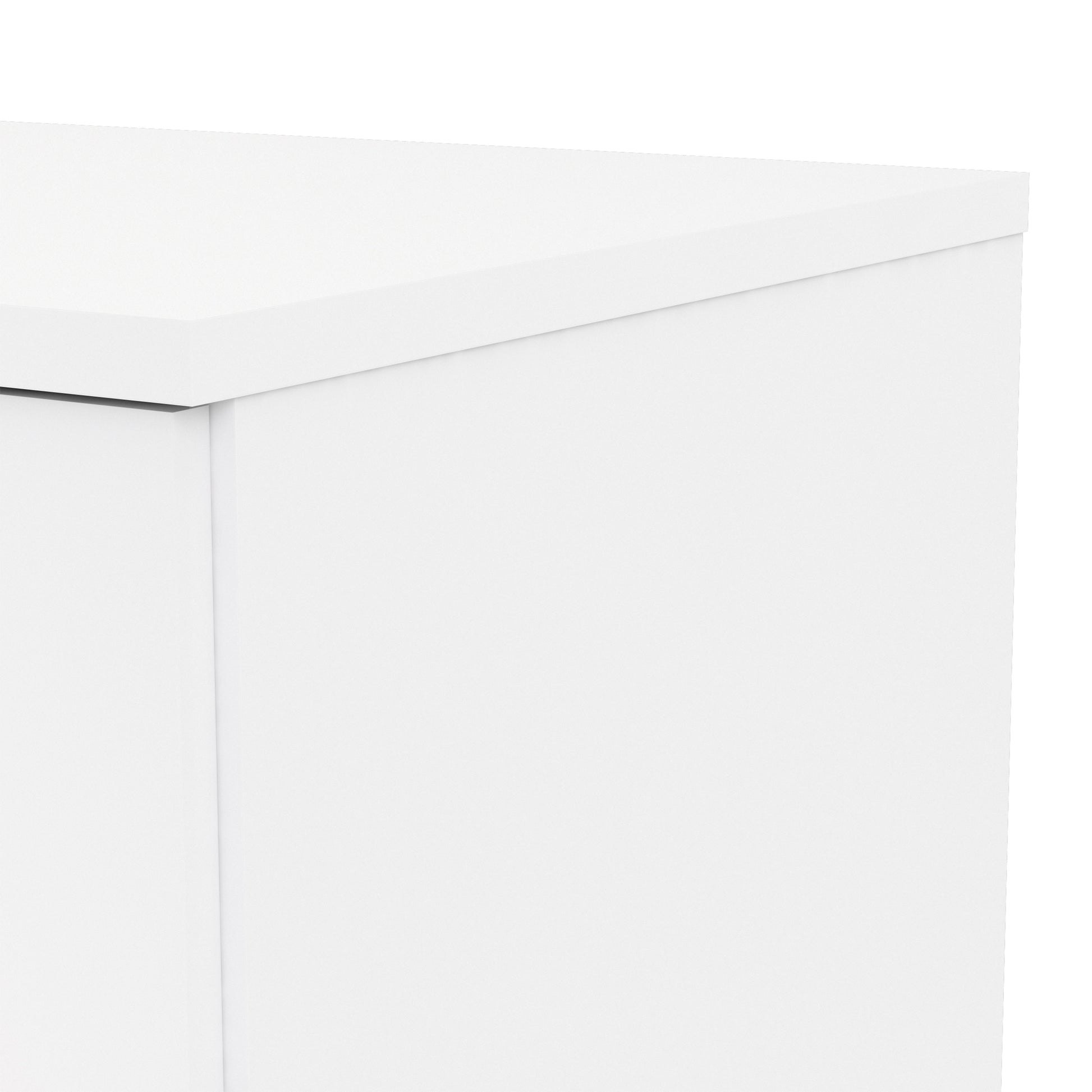 Naia  Wardrobe with 3 doors + 2 drawers in White High Gloss