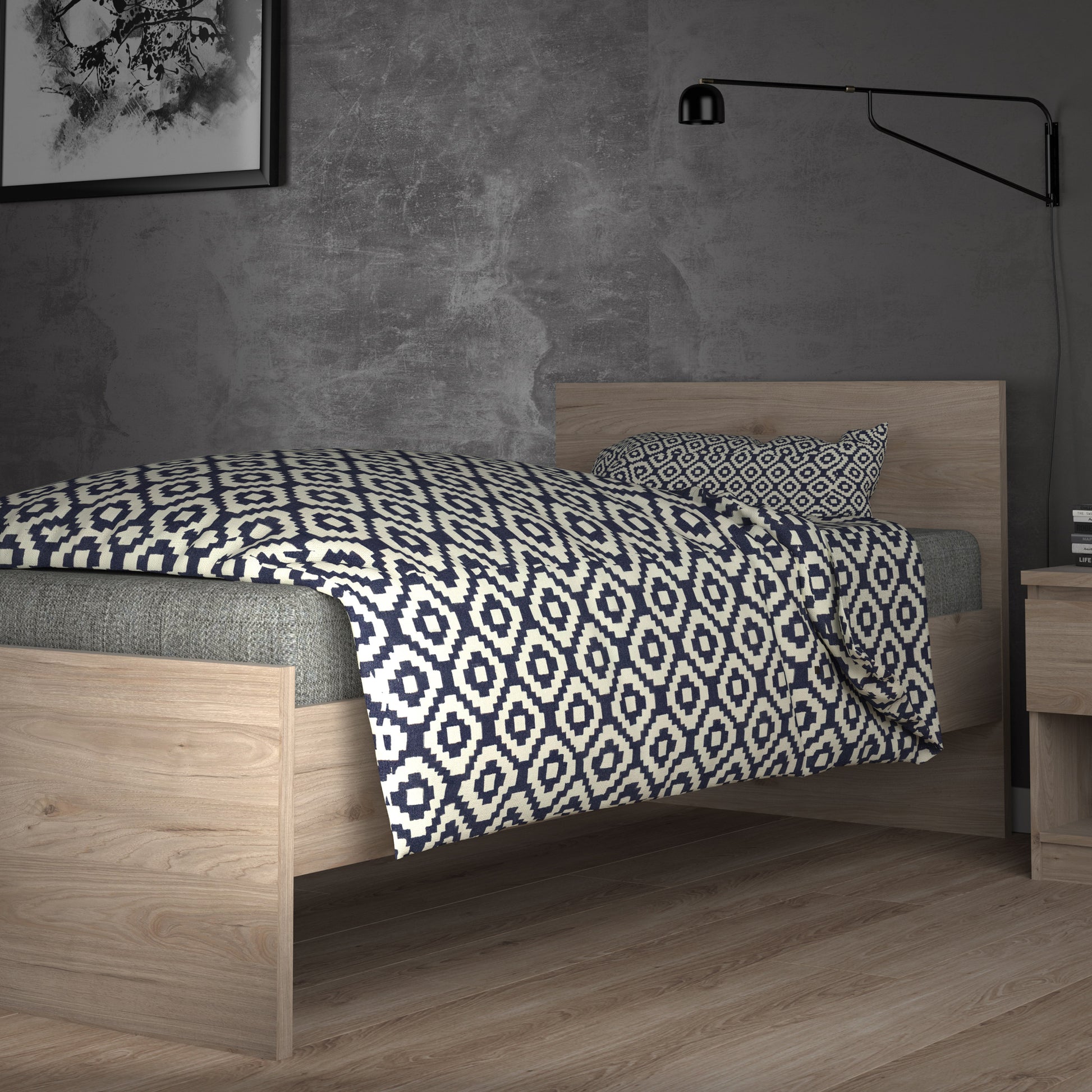 Naia  Single Bed 3ft (90x190) Jackson Hickory Oak structure