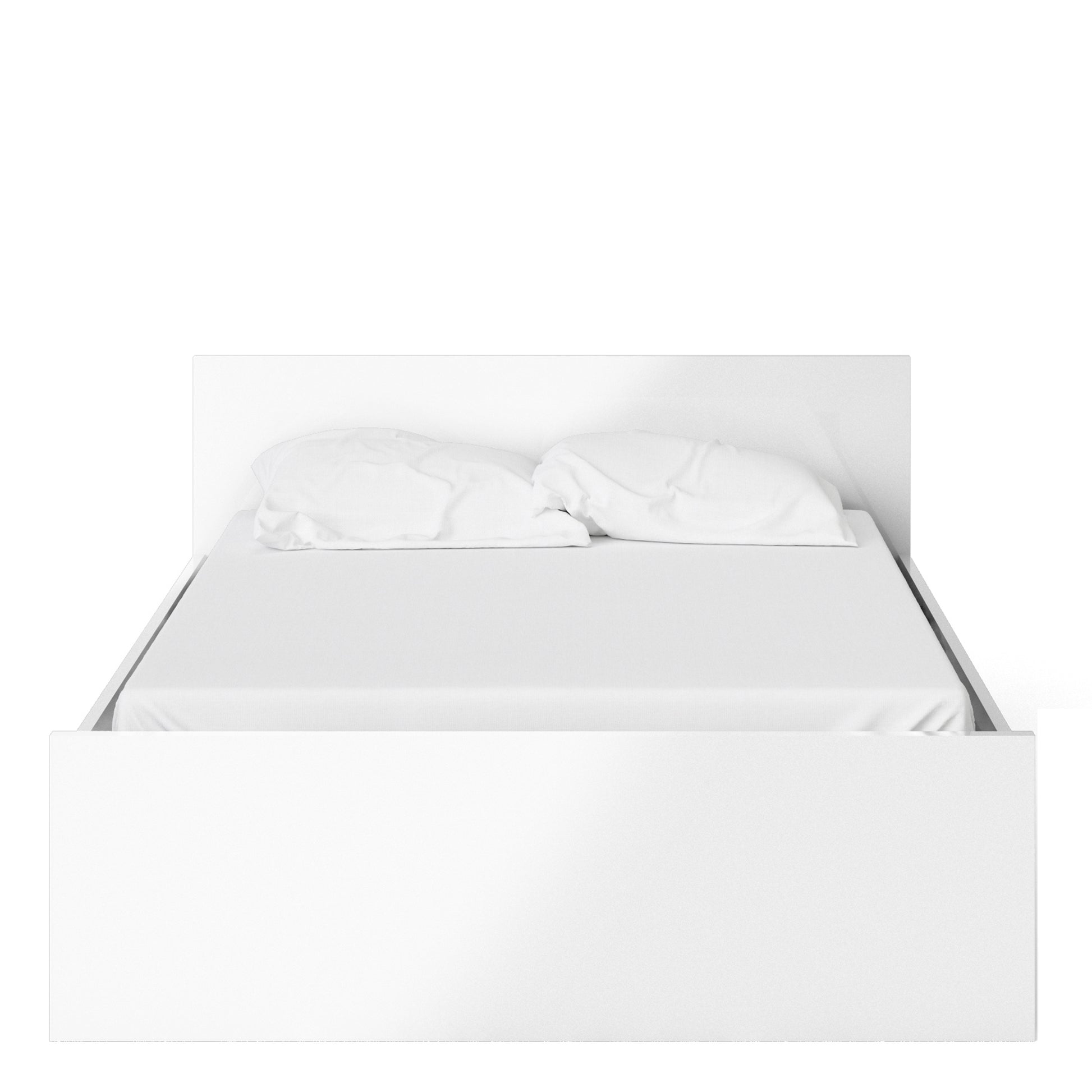Naia  Double Bed 4ft6 (140 x 190) in White High Gloss