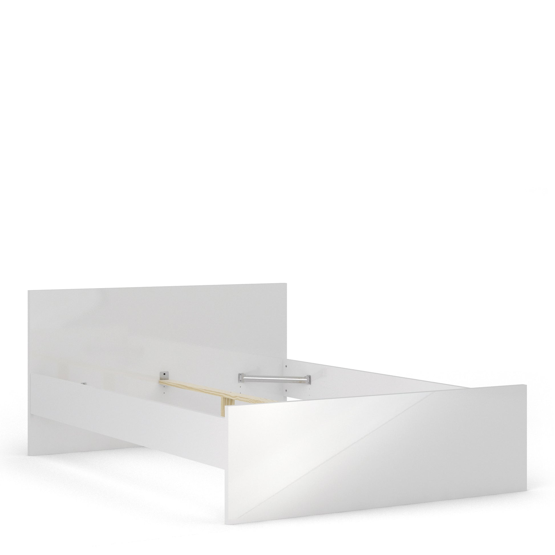 Naia  Double Bed 4ft6 (140 x 190) in White High Gloss