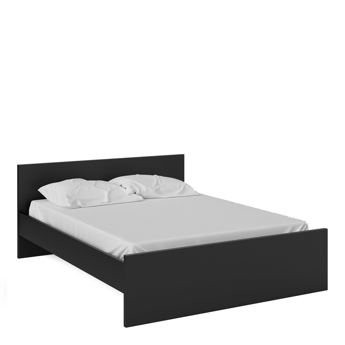 Naia  Euro King Bed (160 x 200) in Black Matt