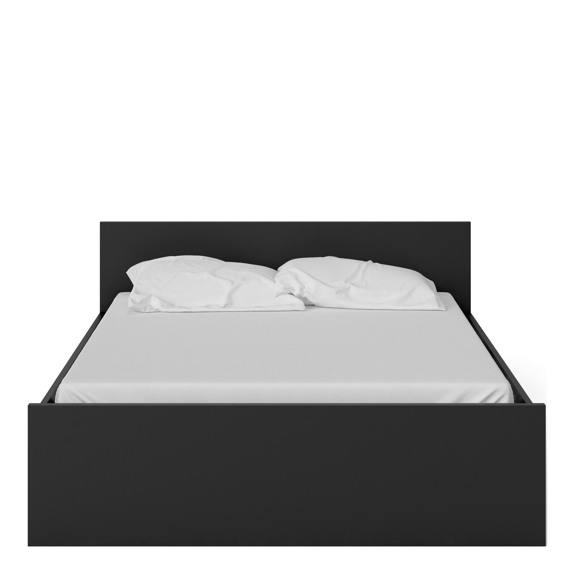 Naia  Euro King Bed (160 x 200) in Black Matt