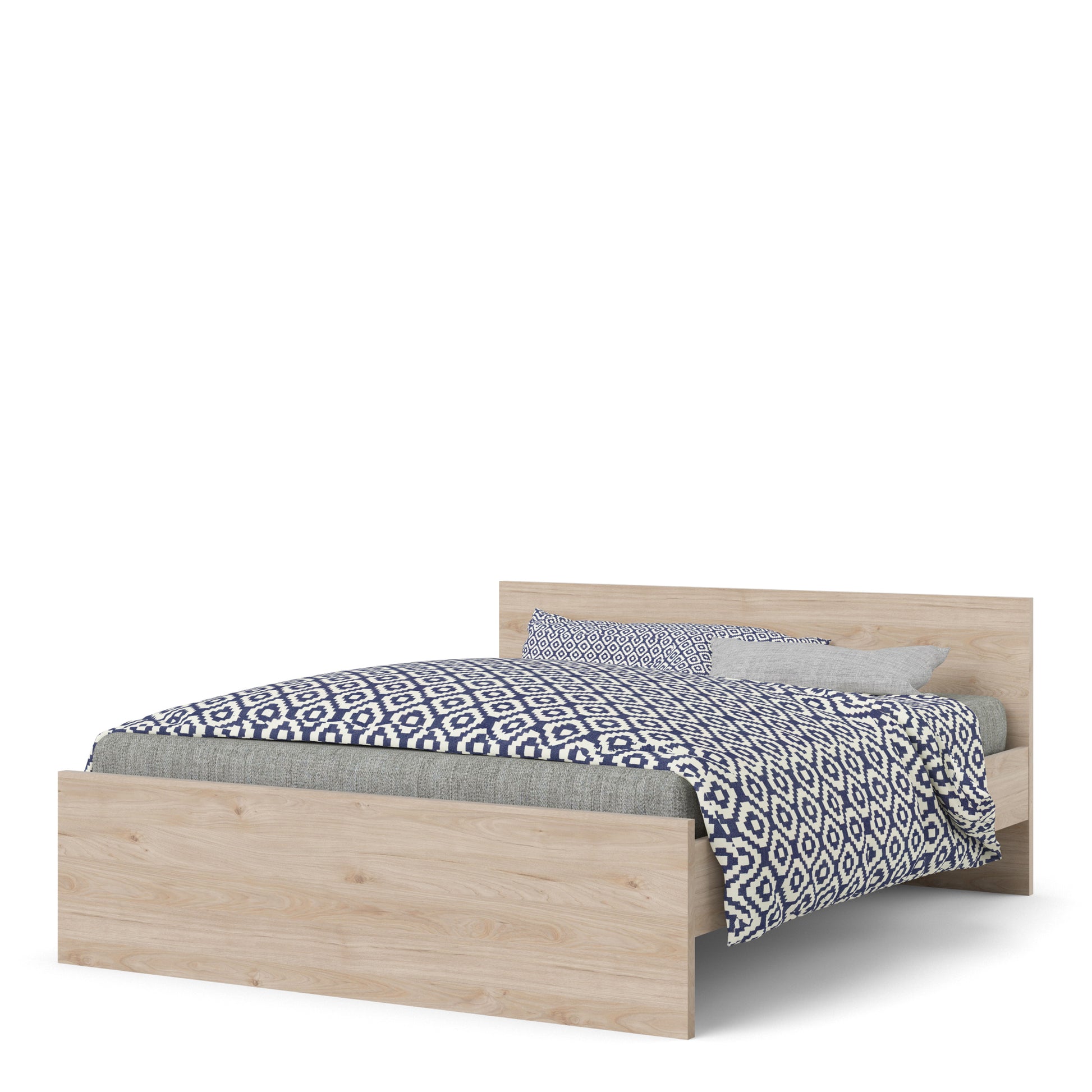 Naia  Euro King Bed (160x200) Jackson Hickory Oak structure