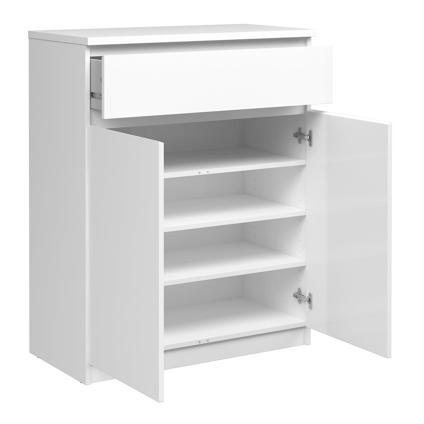 Naia  Sideboard - 1 Drawer 2 Doors in White High Gloss