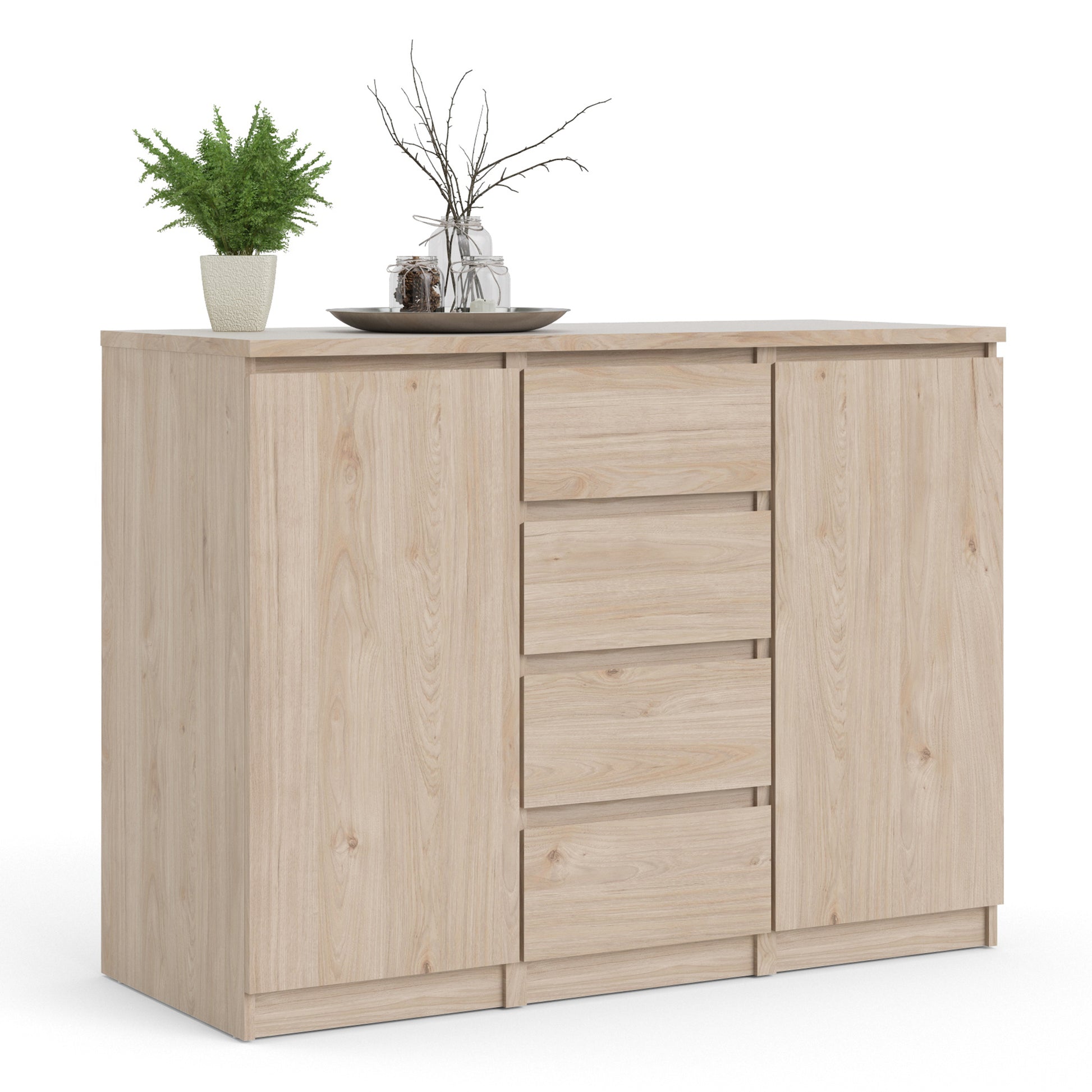 Naia  Sideboard 4 Drawers 2 Doors in Jackson Hickory Oak