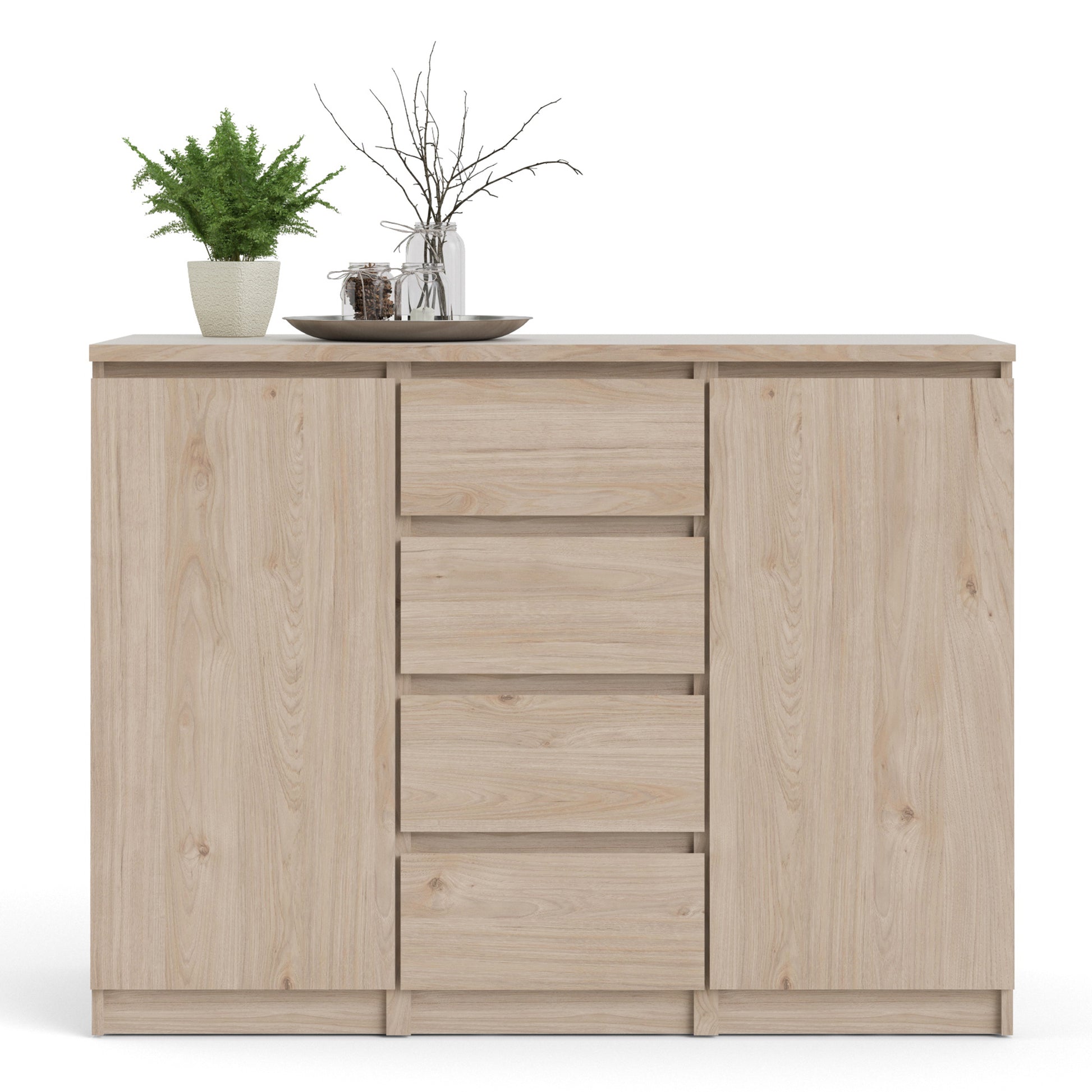 Naia  Sideboard 4 Drawers 2 Doors in Jackson Hickory Oak