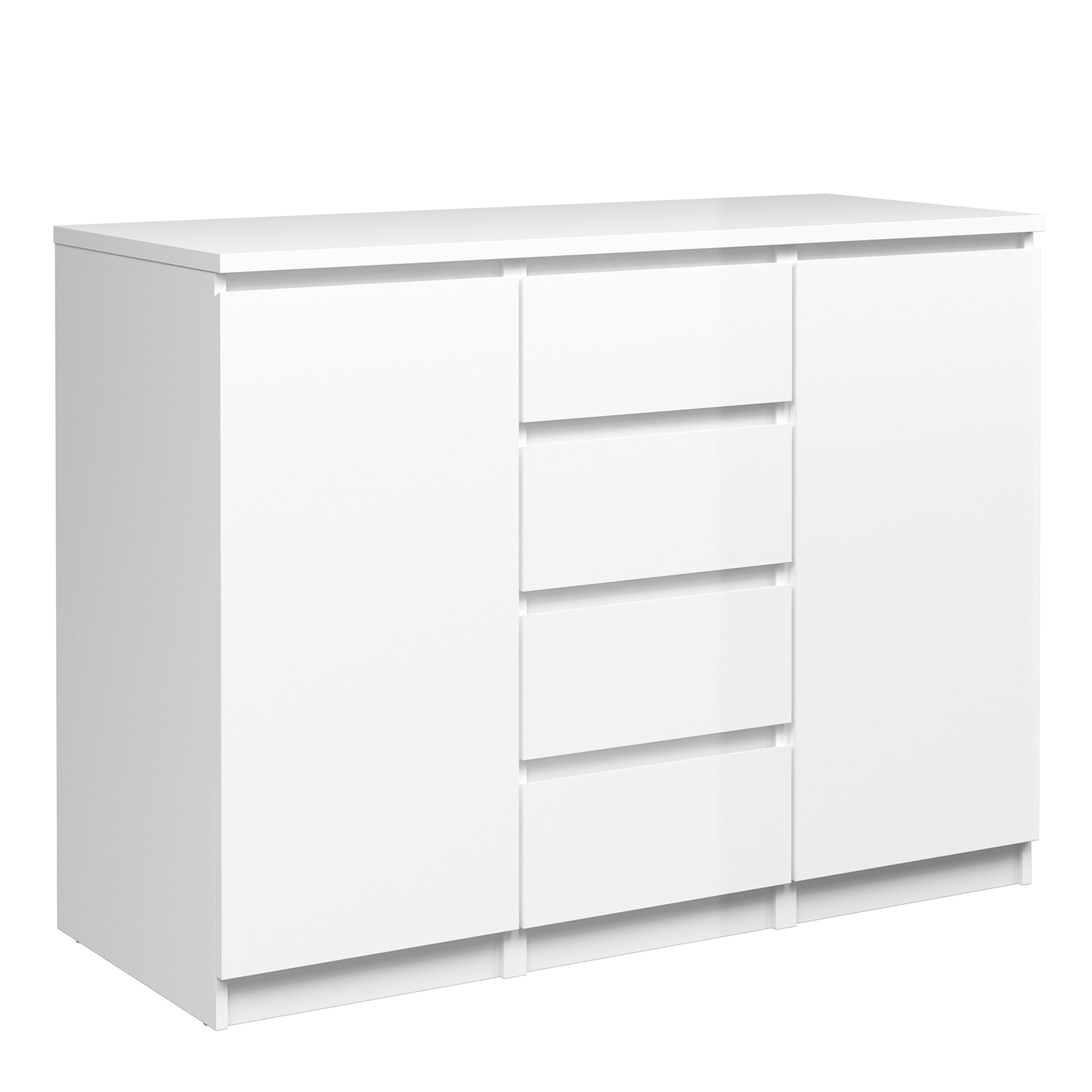 Naia  Sideboard - 4 Drawers 2 Doors in White High Gloss