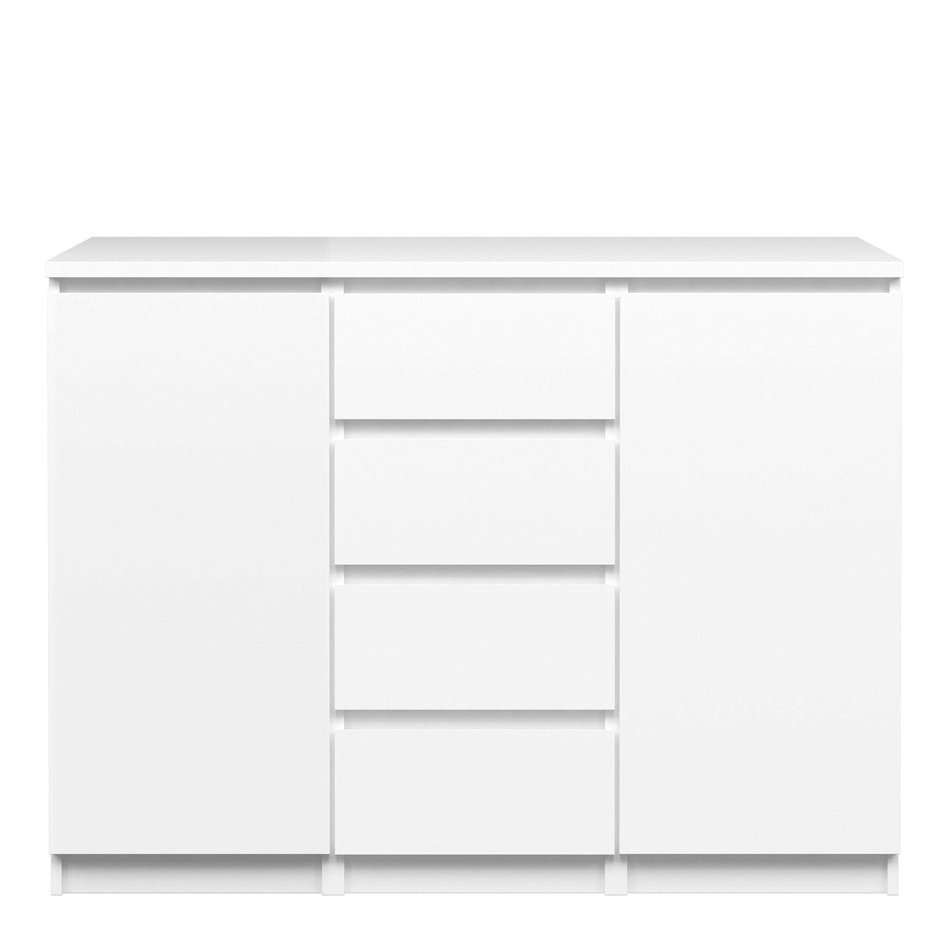 Naia  Sideboard - 4 Drawers 2 Doors in White High Gloss