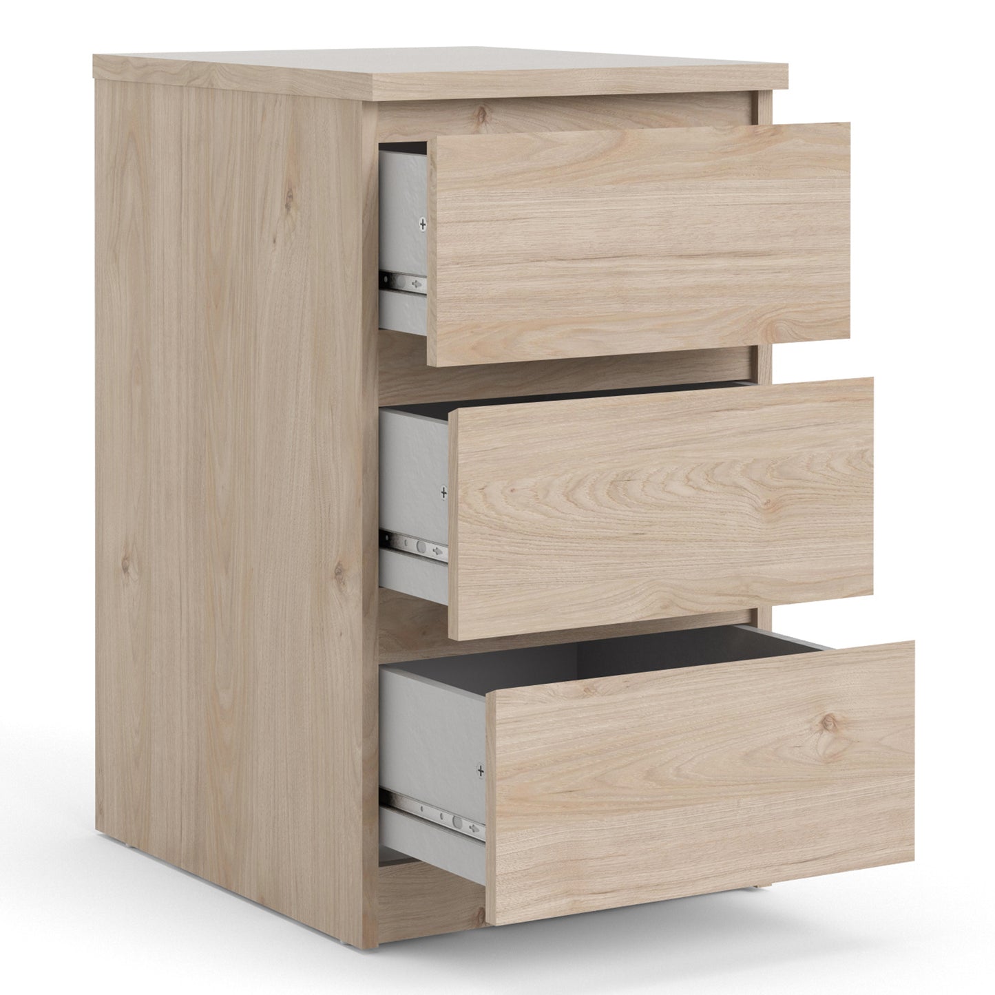 Naia  Bedside 3 Drawers in Jackson Hickory Oak