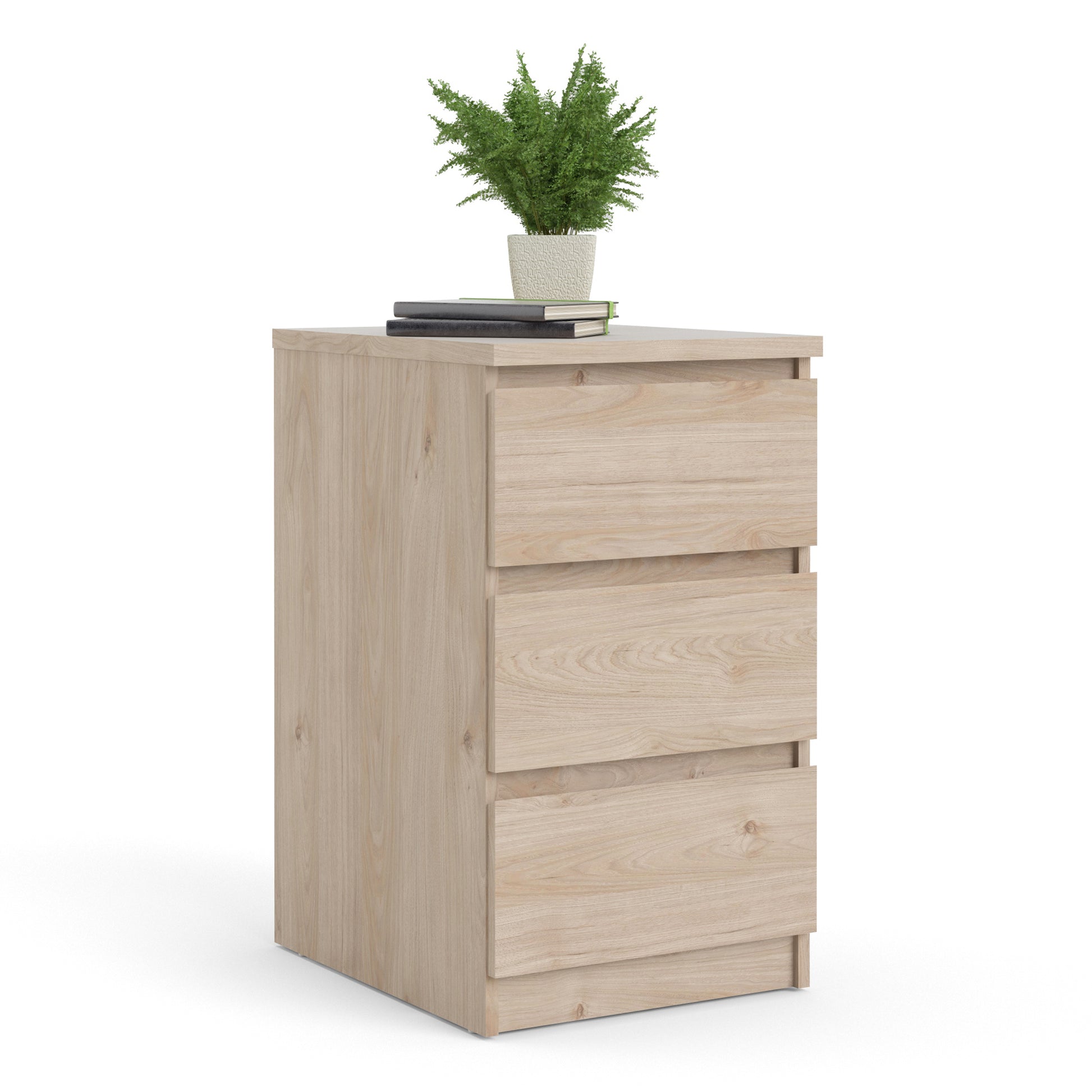 Naia  Bedside 3 Drawers in Jackson Hickory Oak