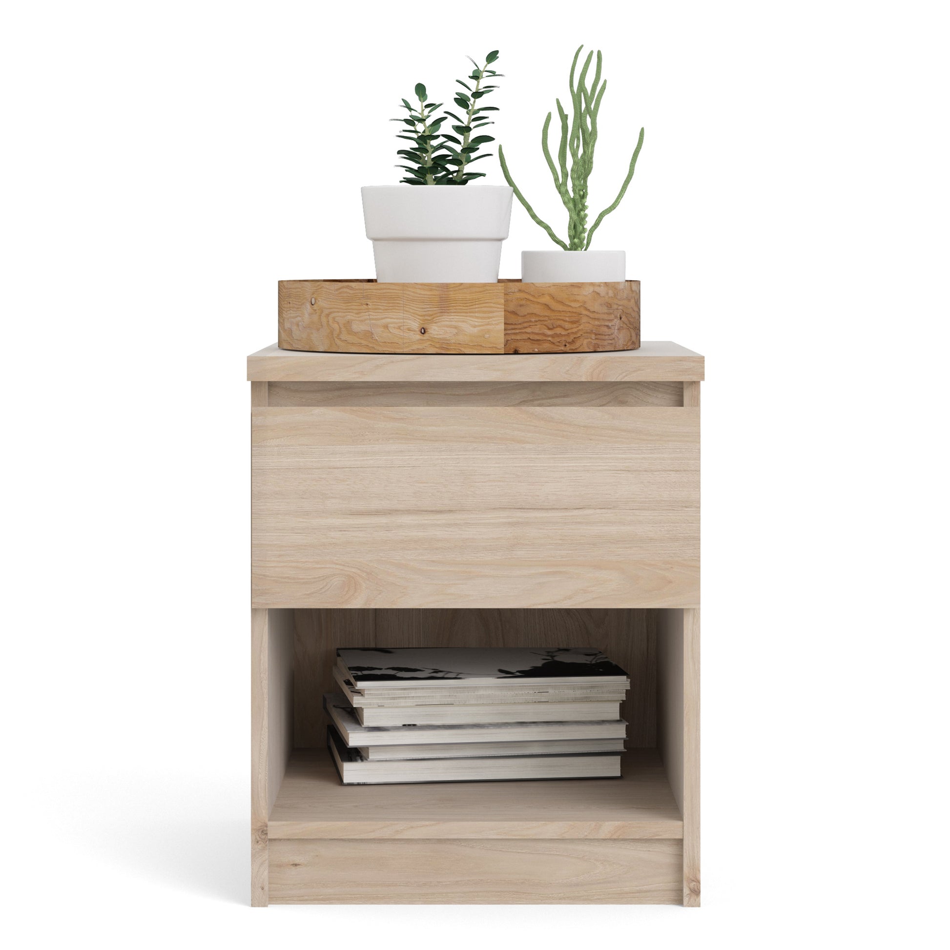 Naia  Bedside 1 Drawer 1 Shelf in Jackson Hickory Oak