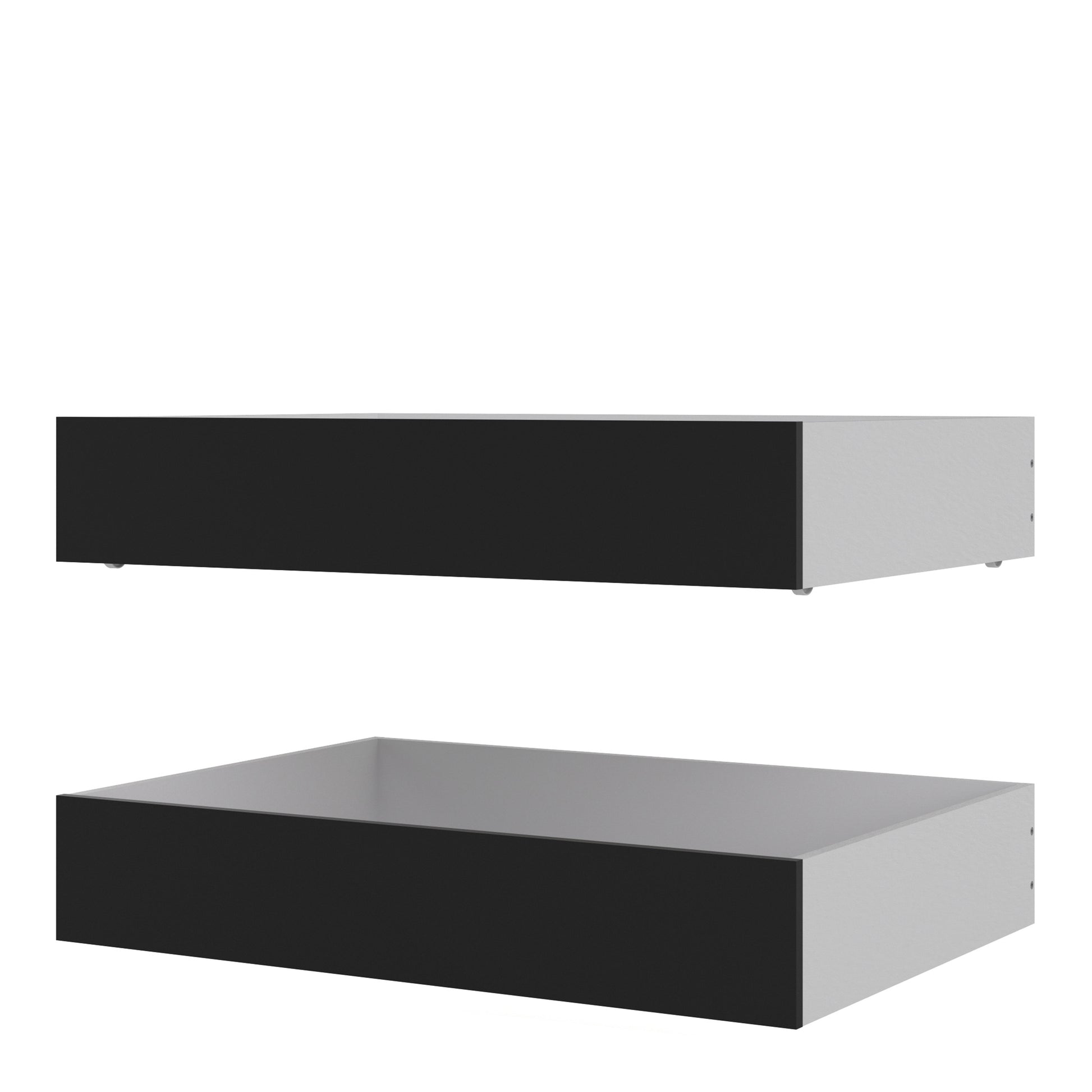 Naia  Set of 2 Underbed Drawers (for Single or Double beds) in Black Matt