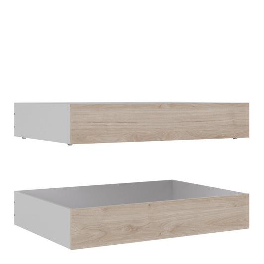 Naia  Set of 2 Underbed Drawers (for Single or Double beds) in Jackson Hickory Oak