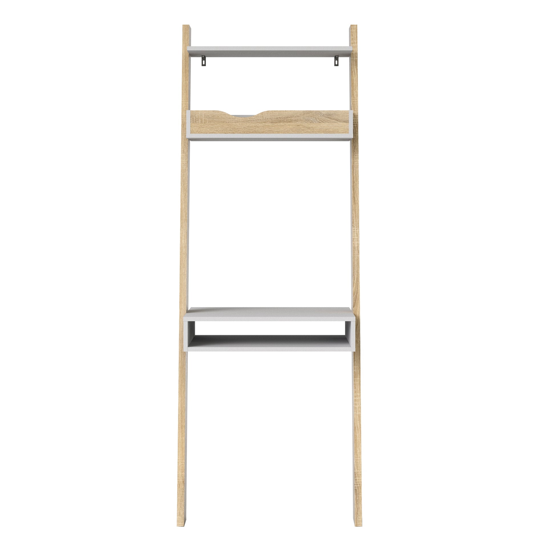 Oslo  Leaning Desk in White and Oak