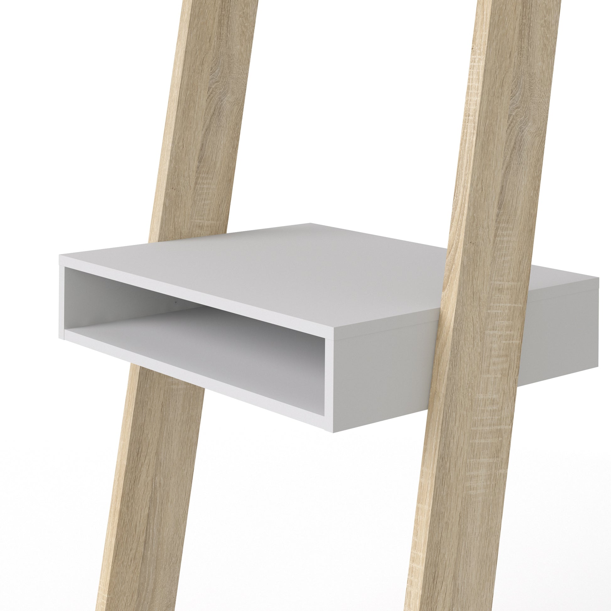 Oslo  Leaning Desk in White and Oak