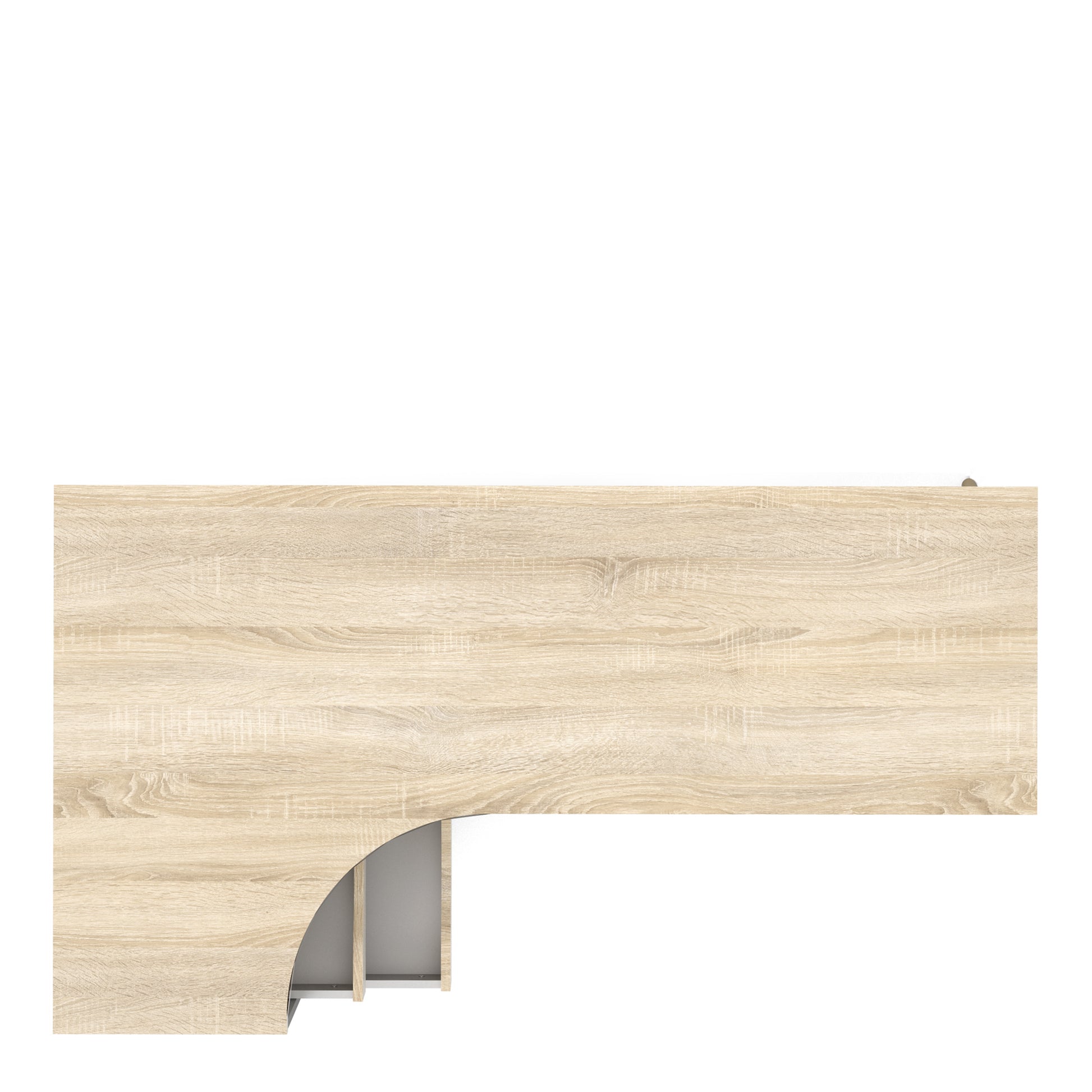 Oslo  Desk 2 Drawer in White and Oak
