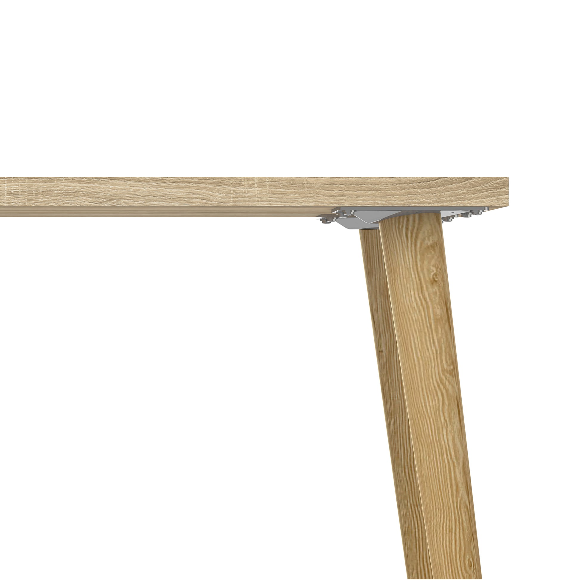 Oslo  Desk 2 Drawer in White and Oak