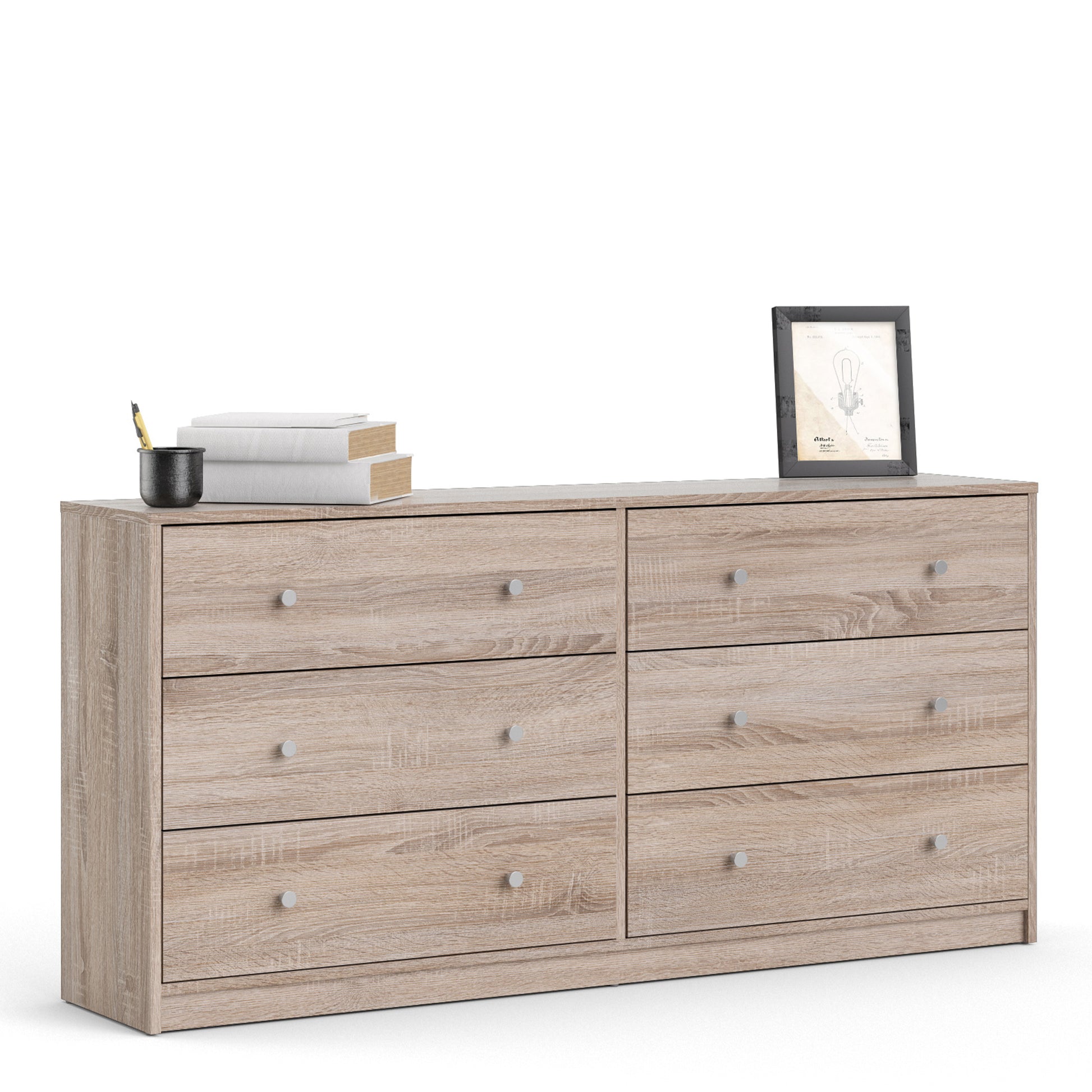 May  Chest of 6 Drawers (3+3) in Truffle Oak