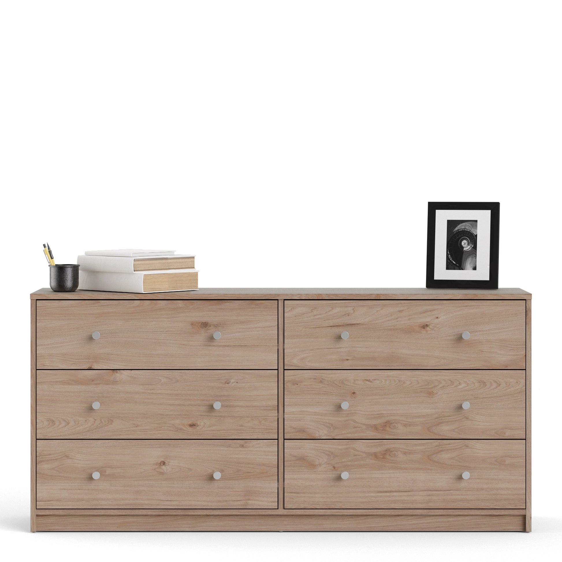 May  Chest of 6 Drawers (3+3) in Jackson Hickory Oak
