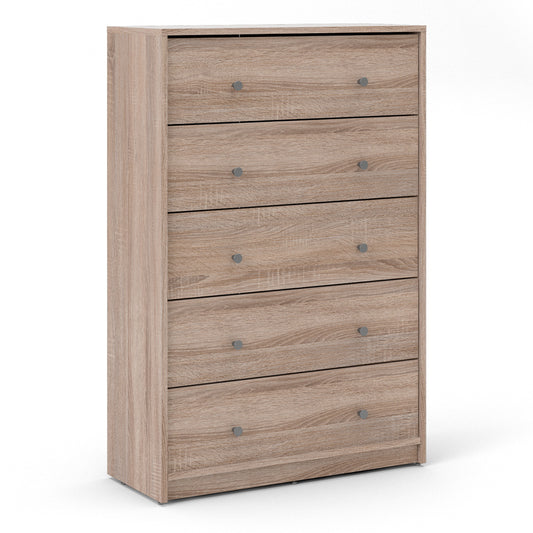 May  Chest of 5 Drawers in Truffle Oak