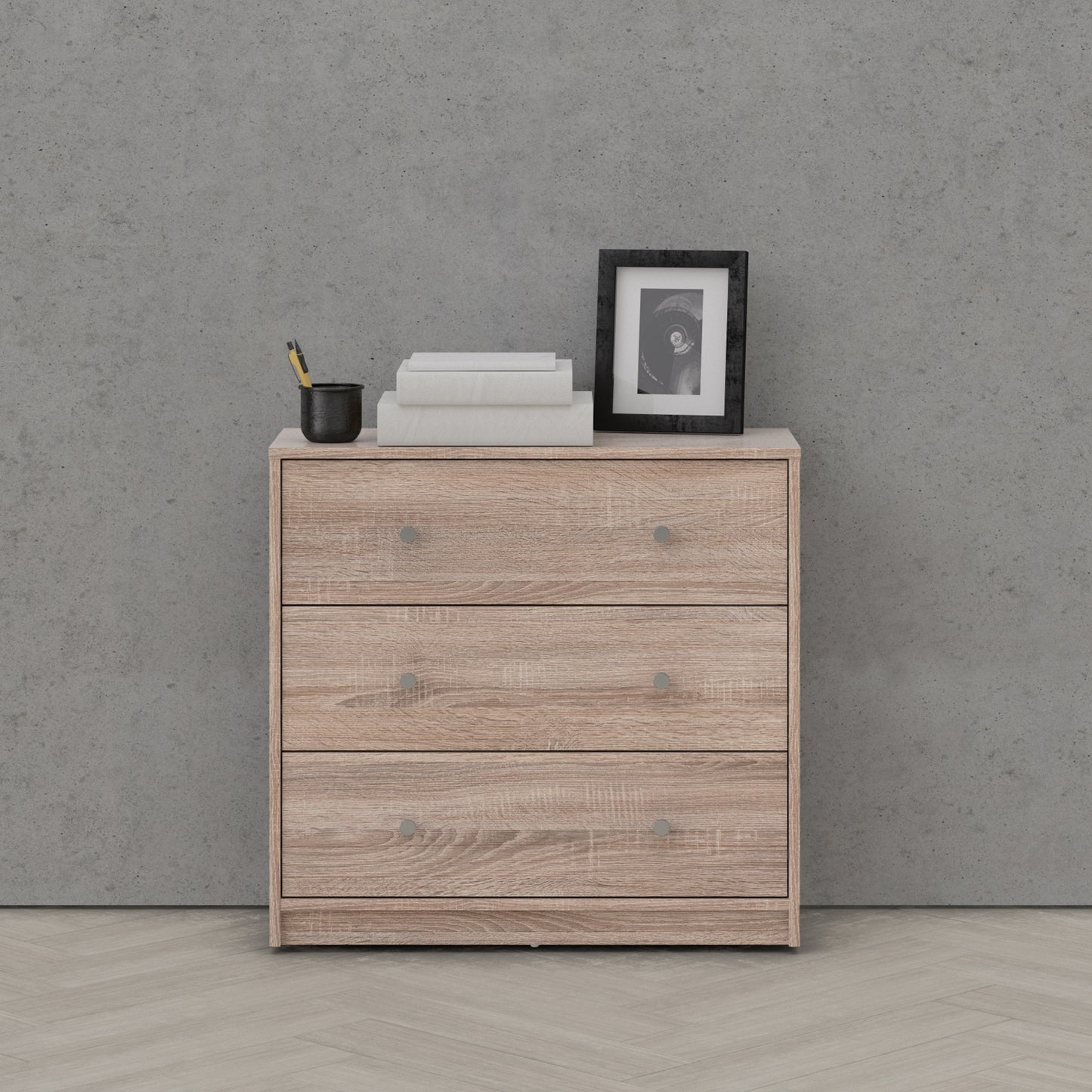 May  Chest of 3 Drawers in Truffle Oak