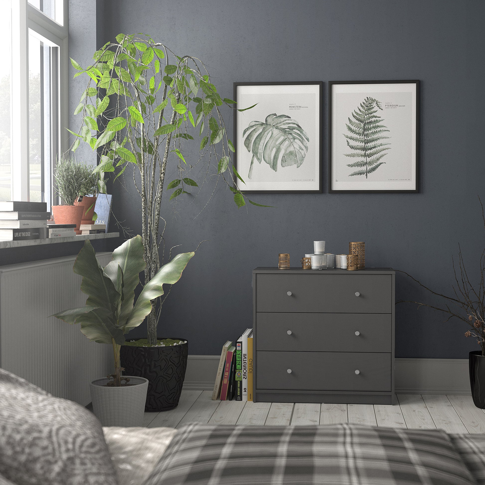 May  Chest of 3 Drawers in Grey