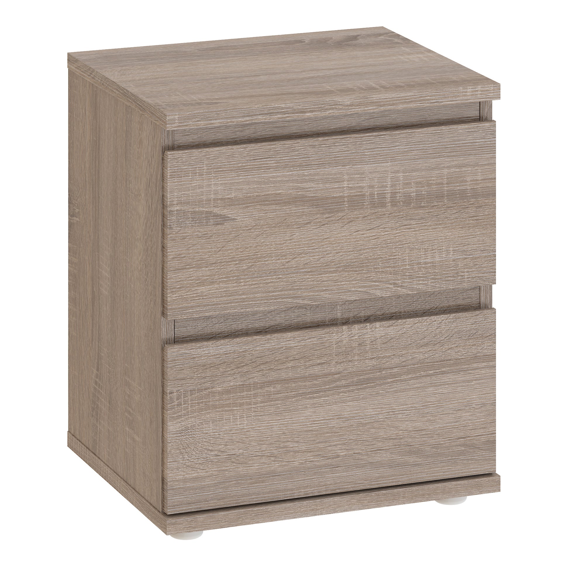 Nova  Bedside 2 Drawer in Truffle Oak