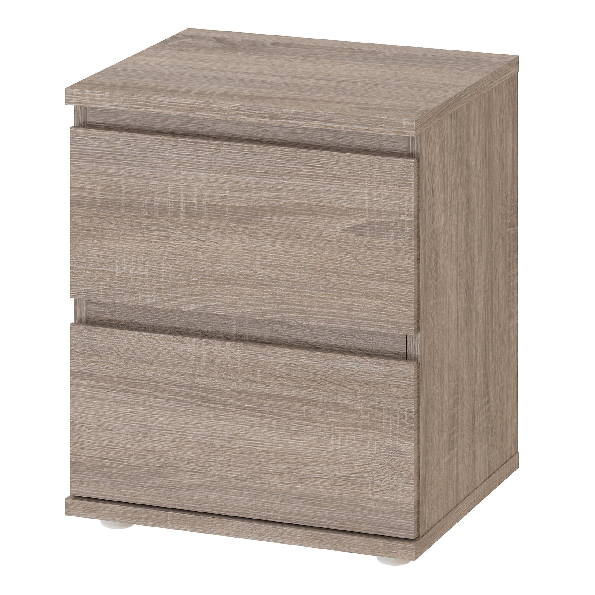 Nova  Bedside 2 Drawer in Truffle Oak