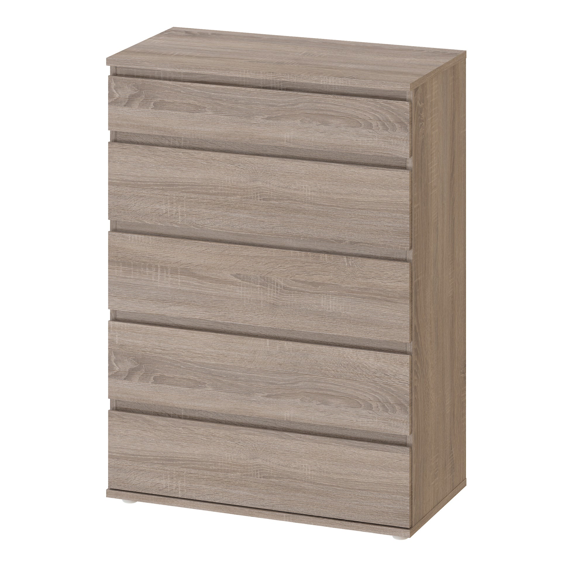 Nova  Chest of 5 Drawers in Truffle Oak